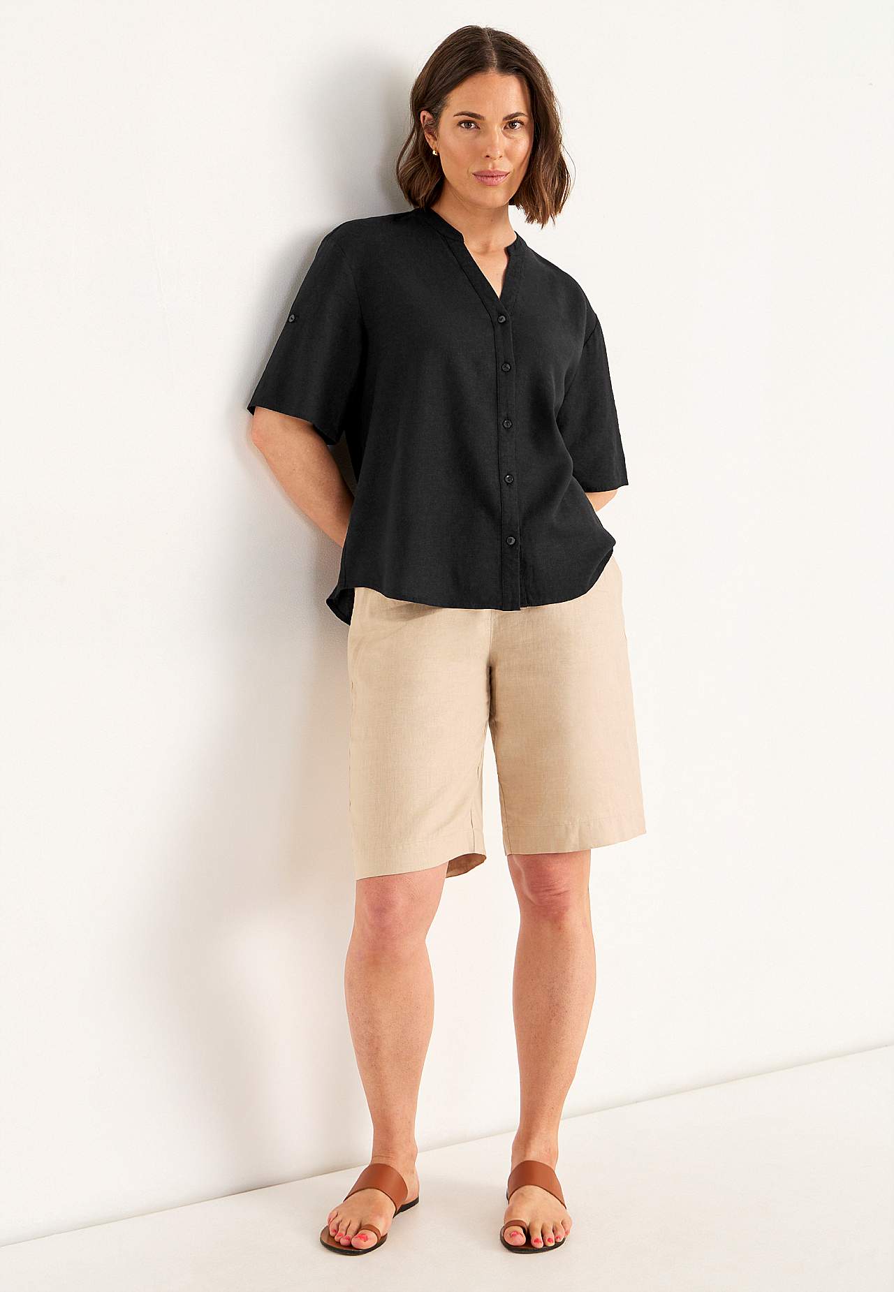 Bluse i linmiks