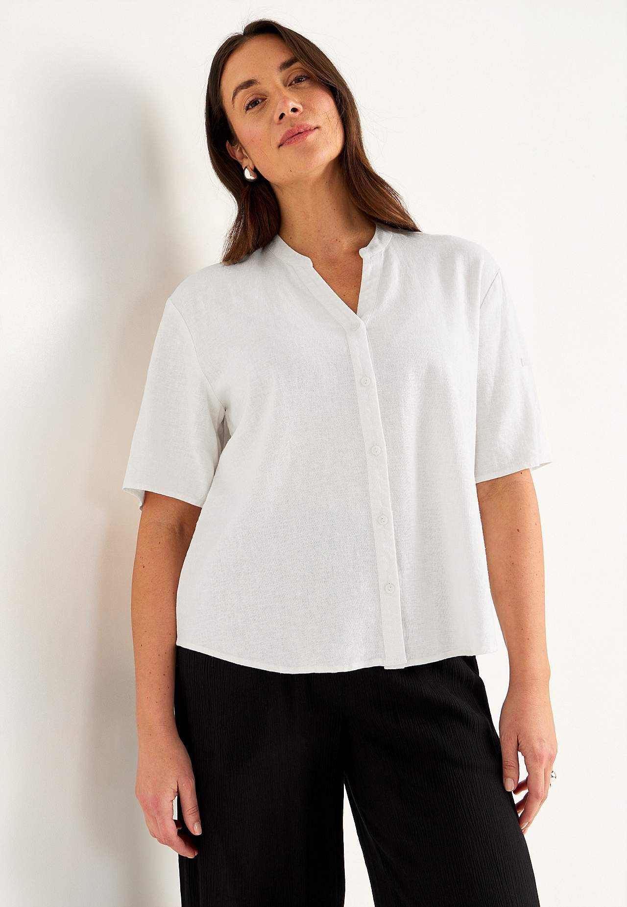 Bluse i linmiks