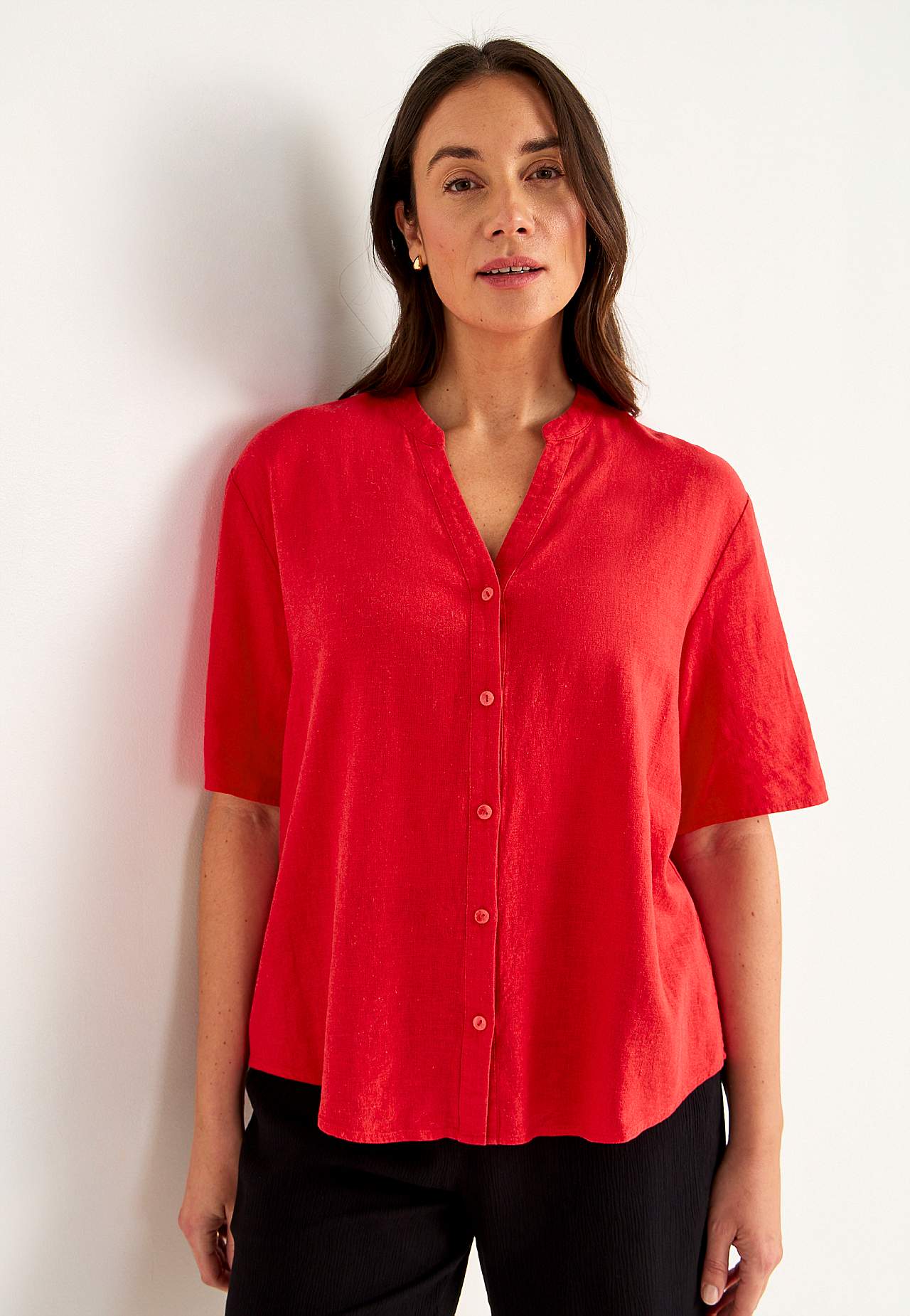 Bluse i linmiks
