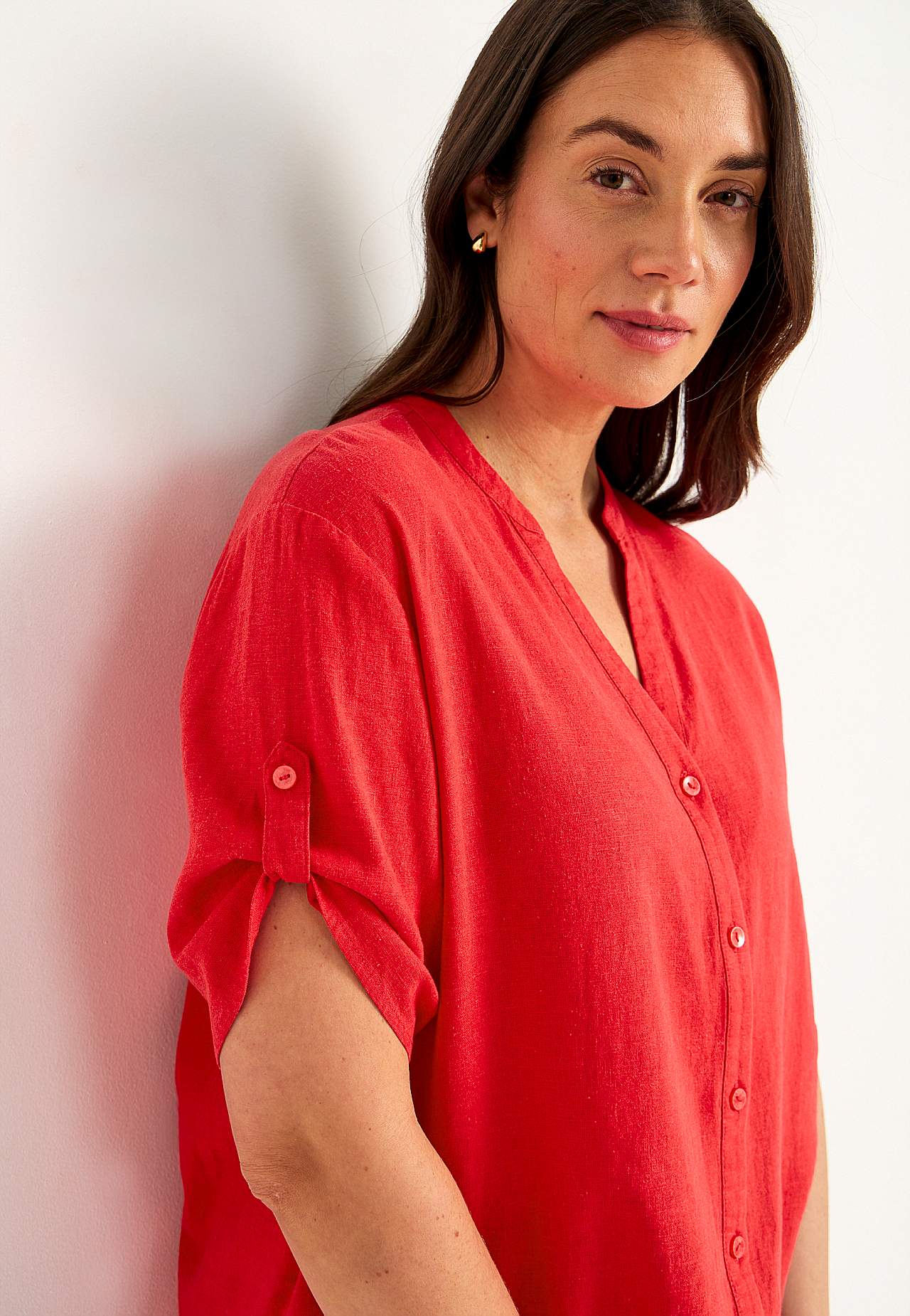 Bluse i linmiks