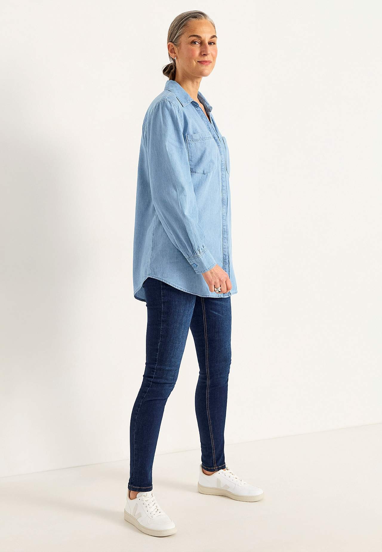 Denimskjorte med knapper