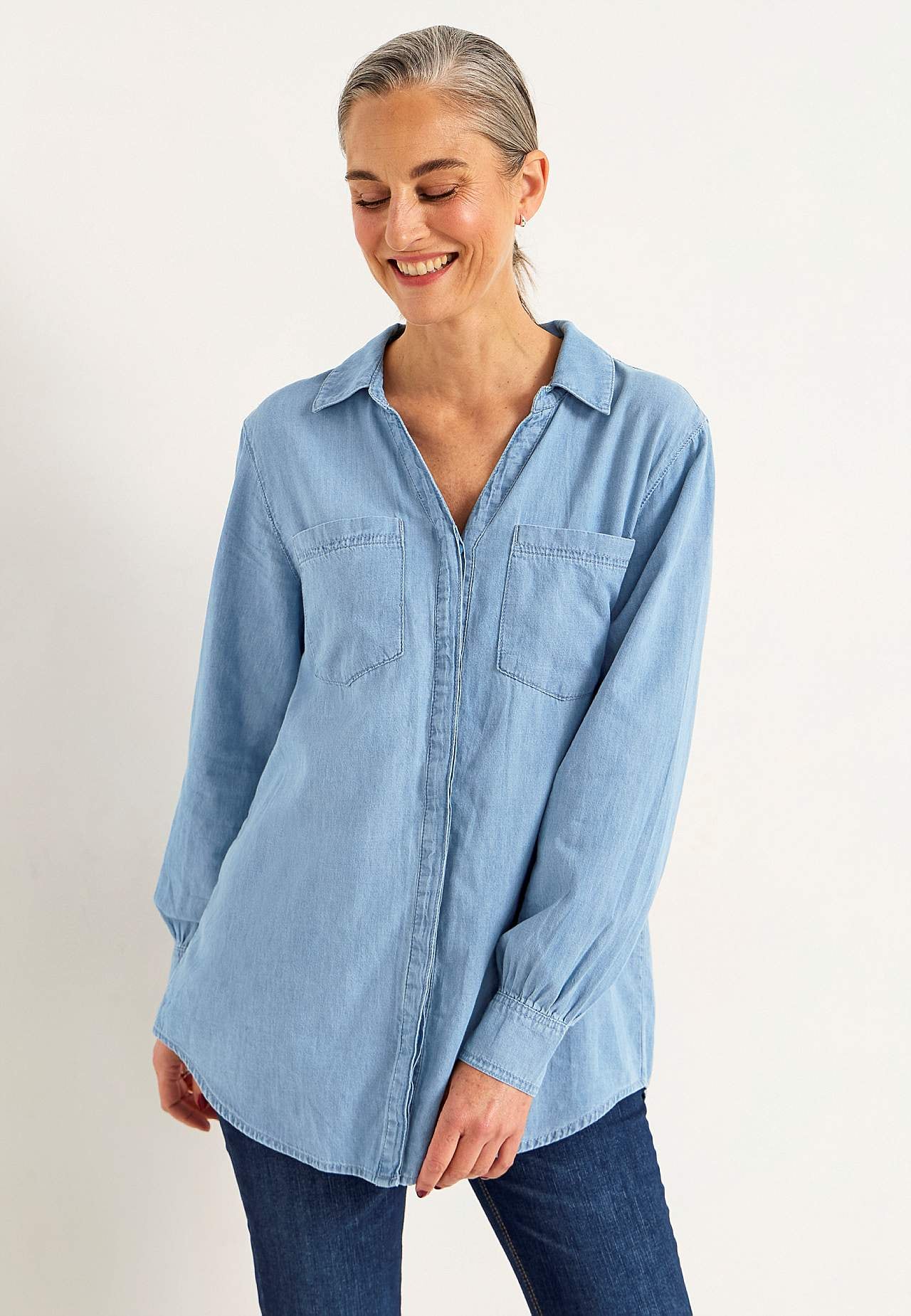 Denimskjorte med knapper