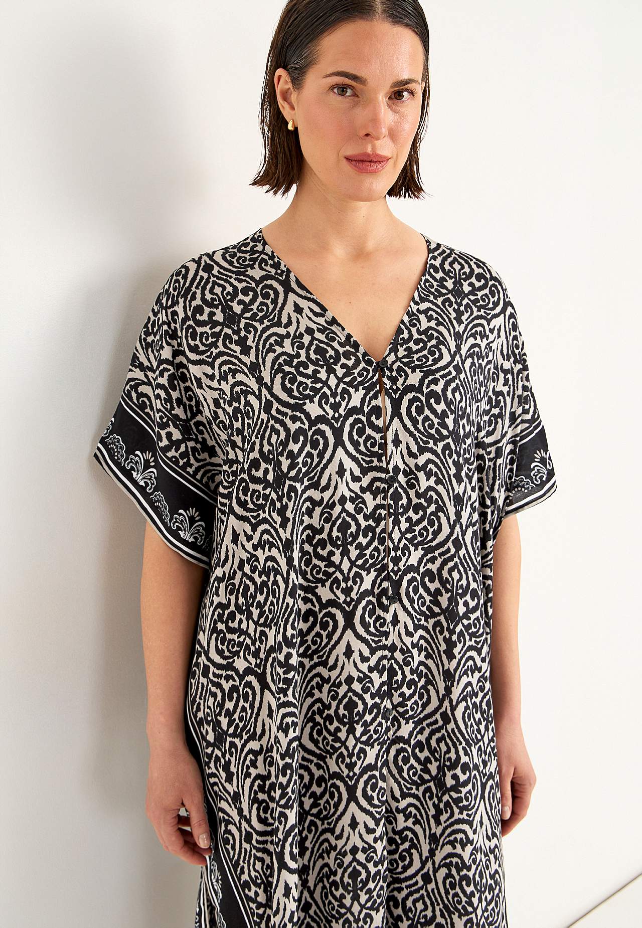 Strandkaftan med knapper