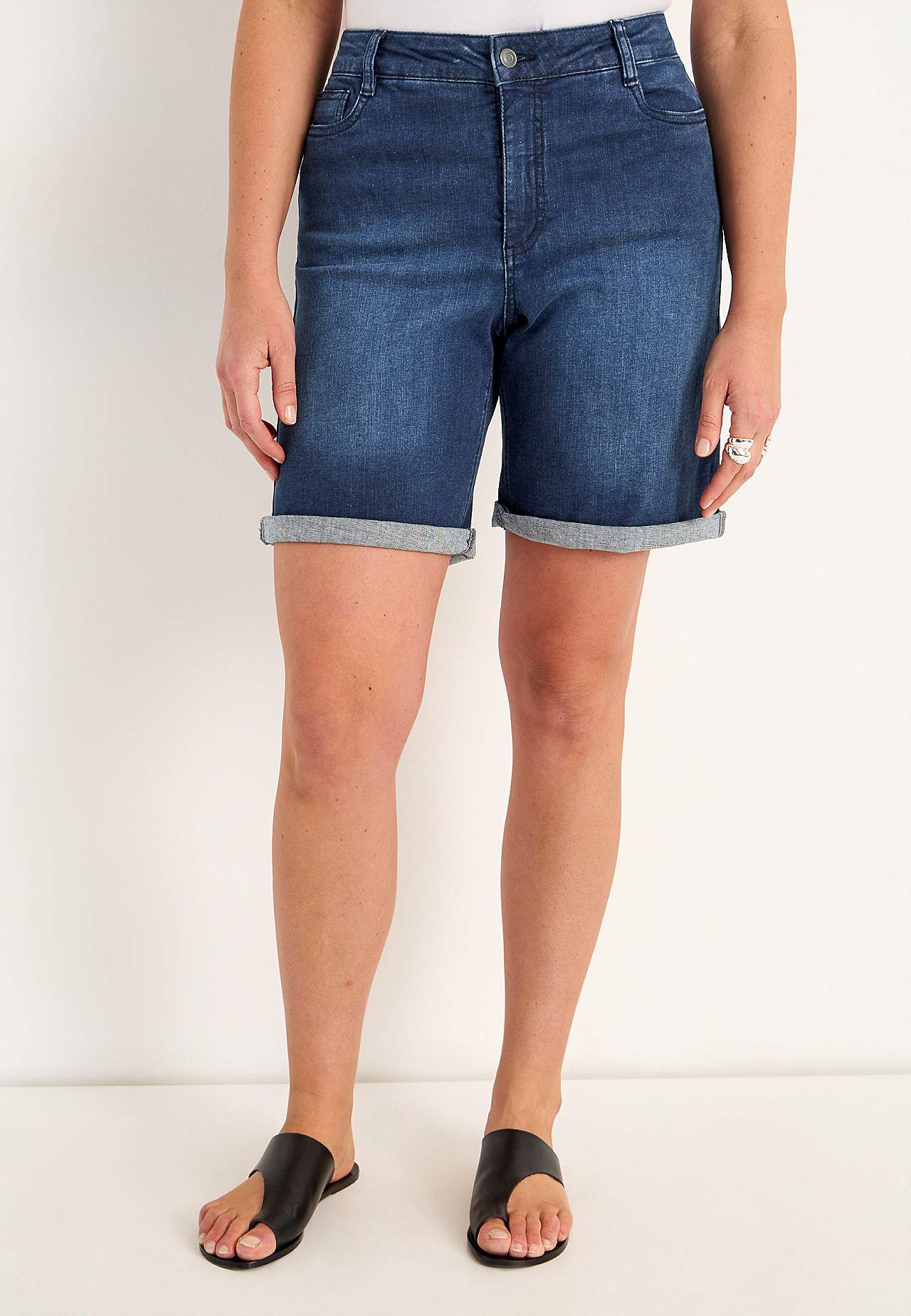 Jeans-shorts med komfortabel stretch