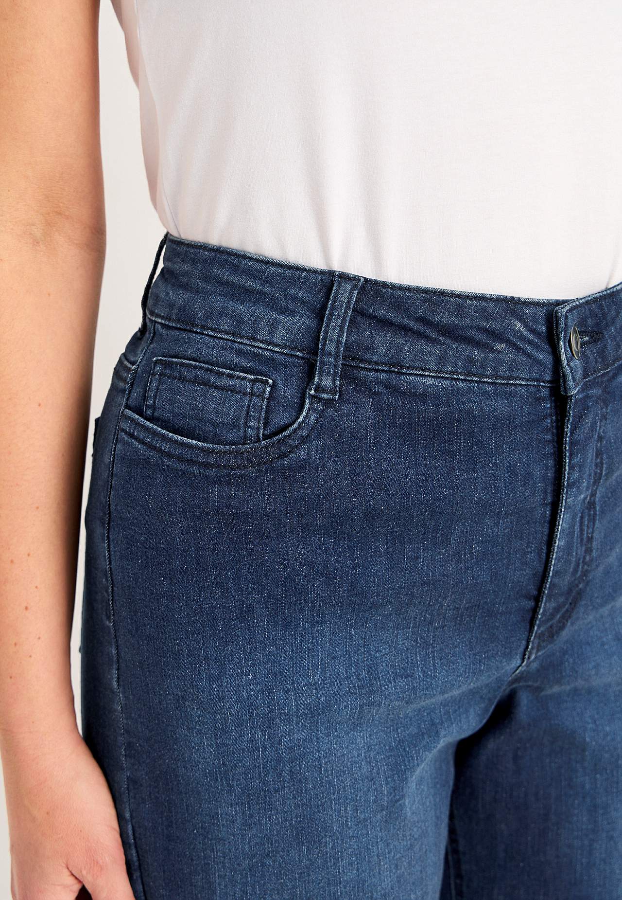 Jeans-shorts med komfortabel stretch