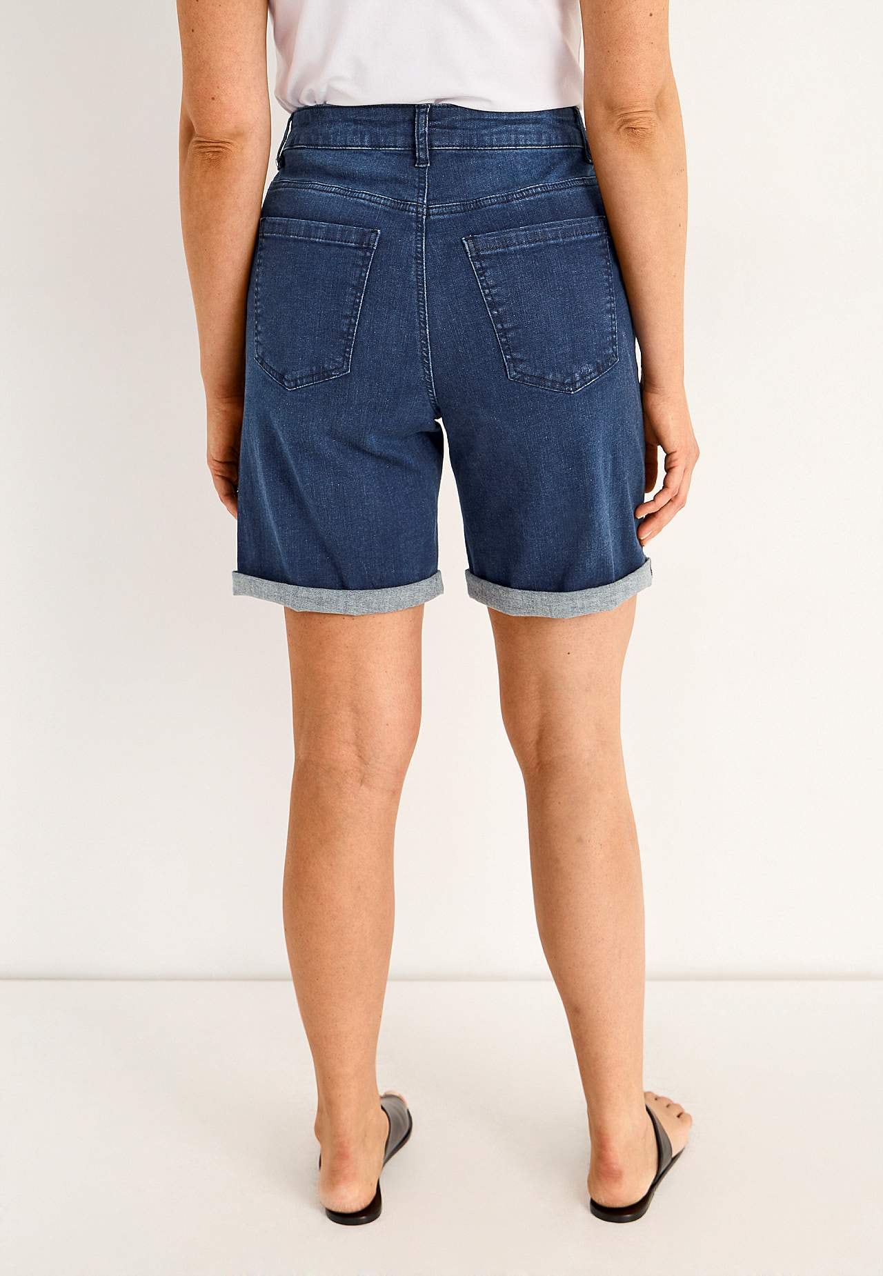 Jeans-shorts med komfortabel stretch