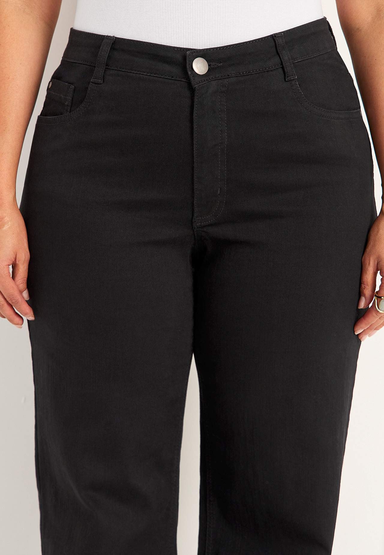 Vide, lange jeans med høy midje Renata