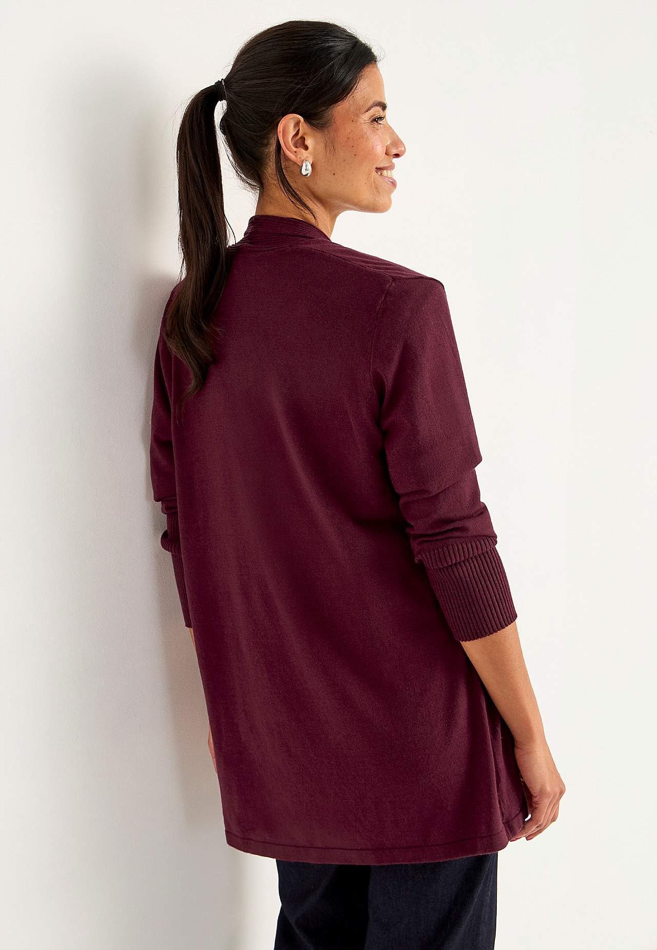 Finstrikket cardigan
