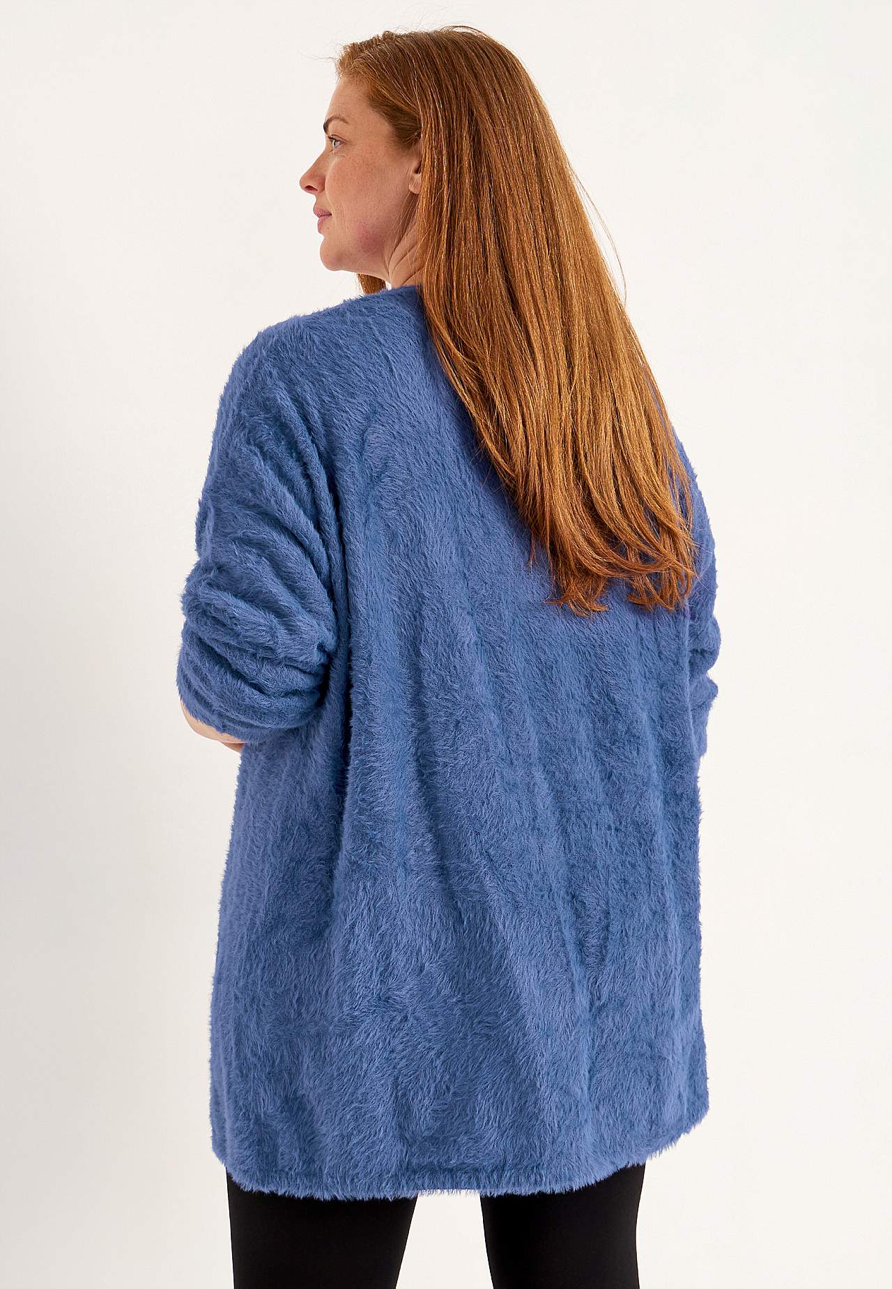 Strikket, åpen cardigan