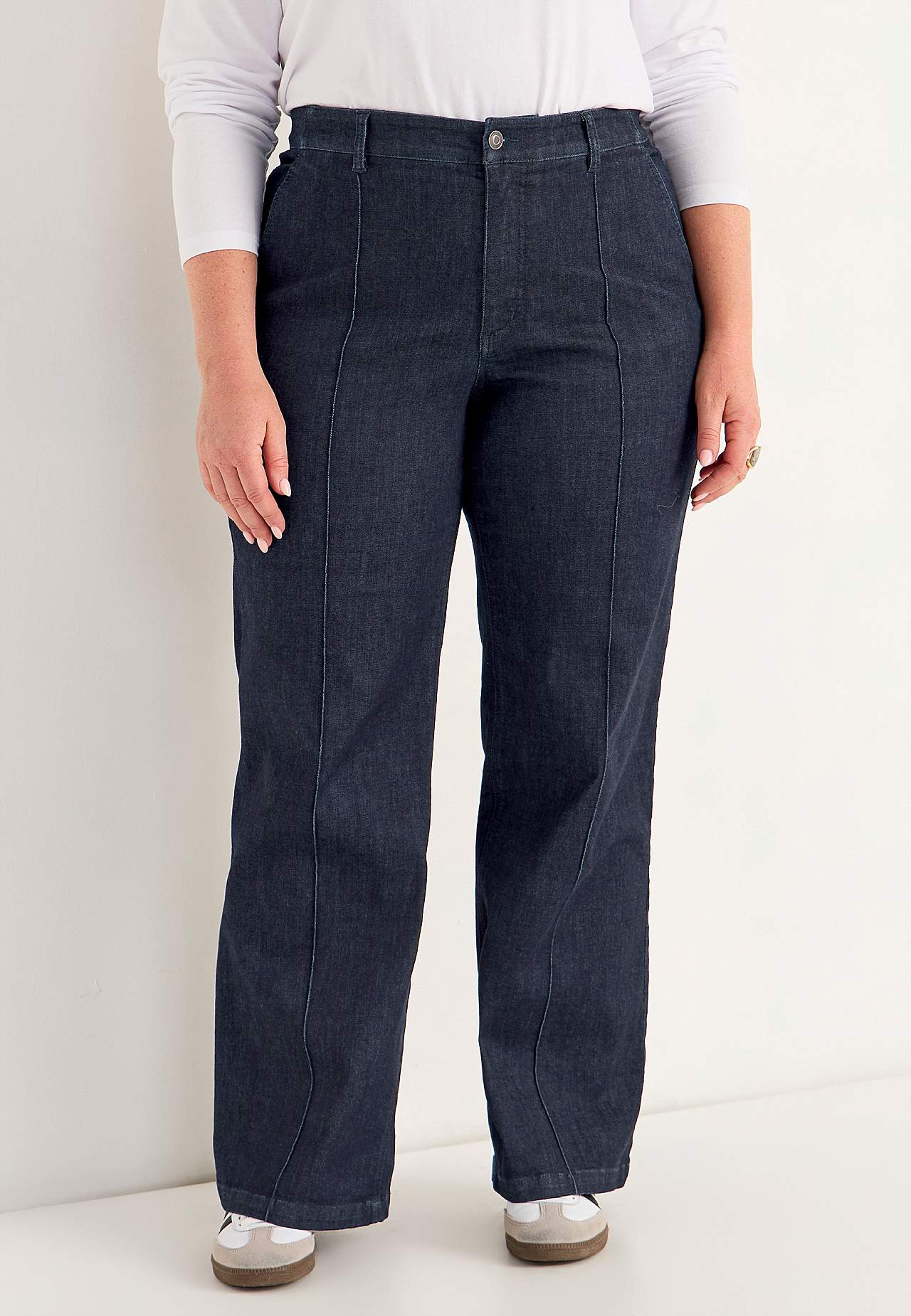 Stretchjeans med sydd press