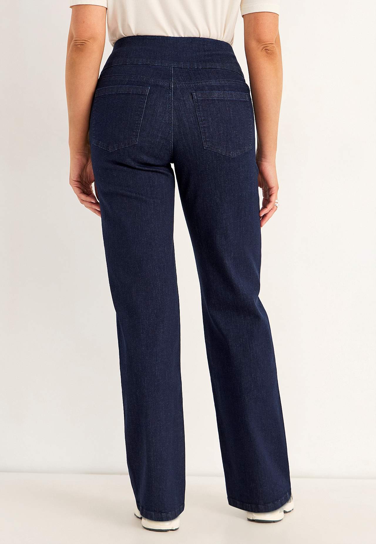 Jeans med høy elastisk midje