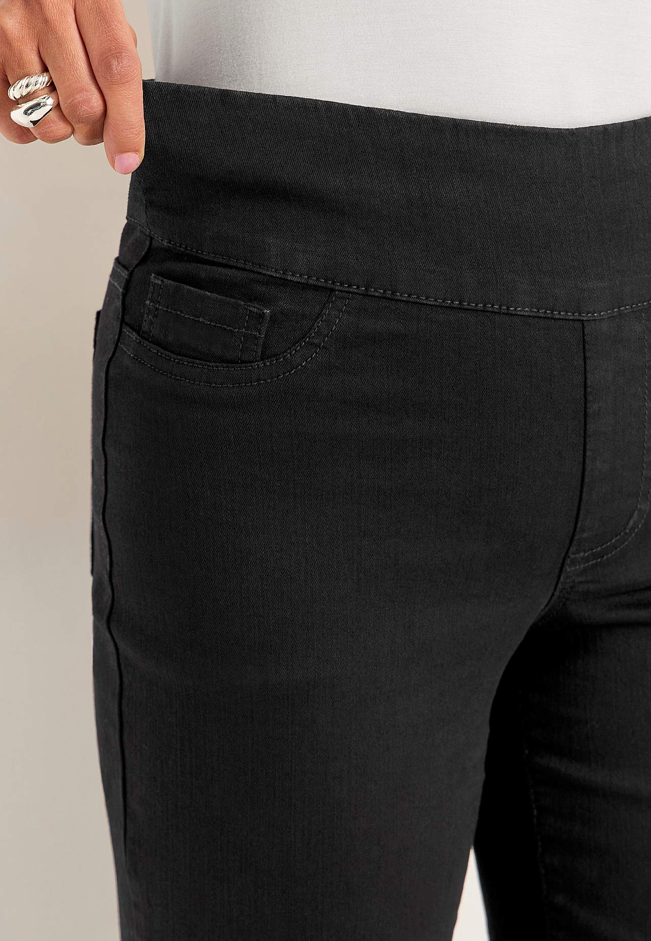 Jeans med høy elastisk midje Elisa