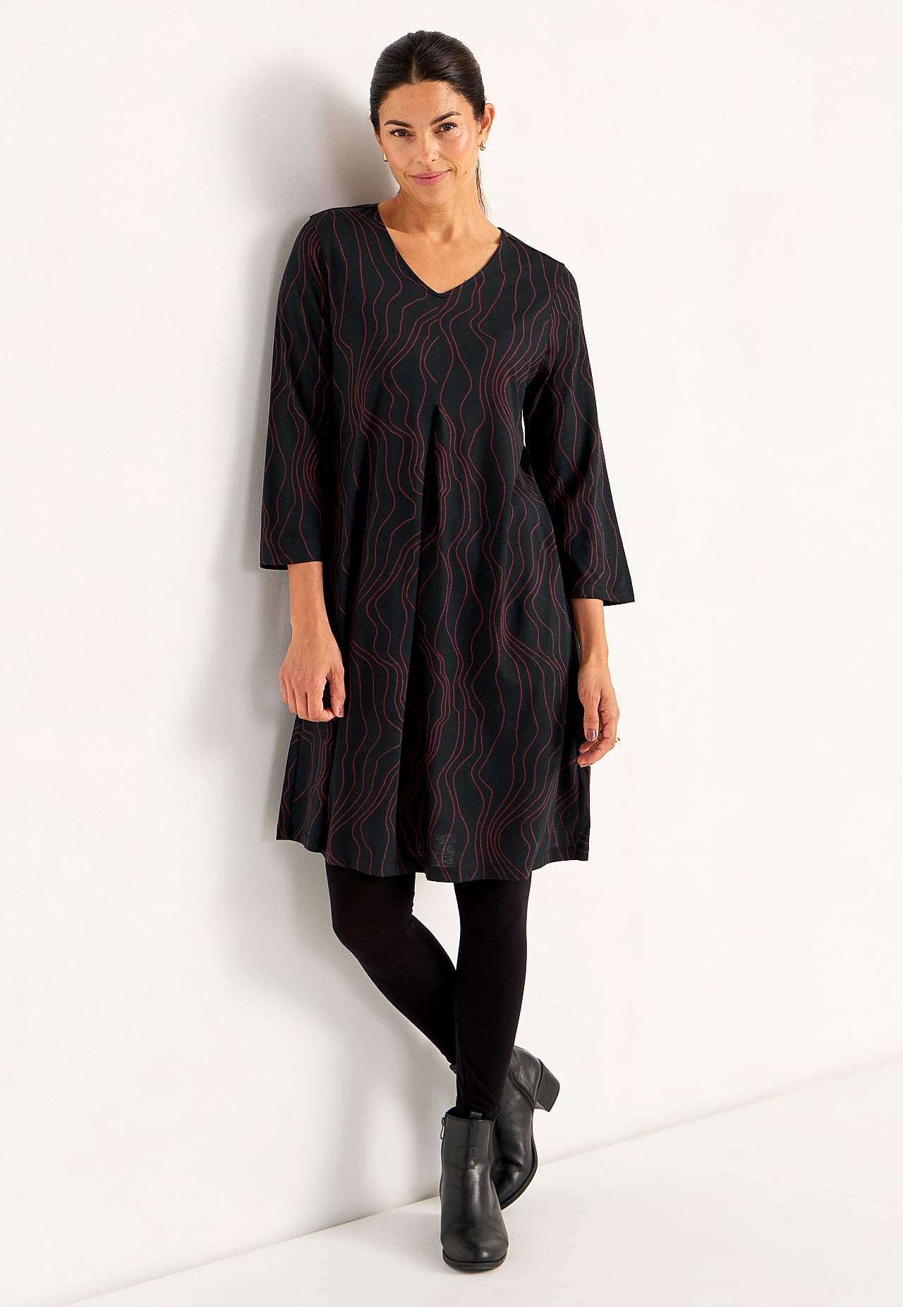 V-halset Jersey-kjole