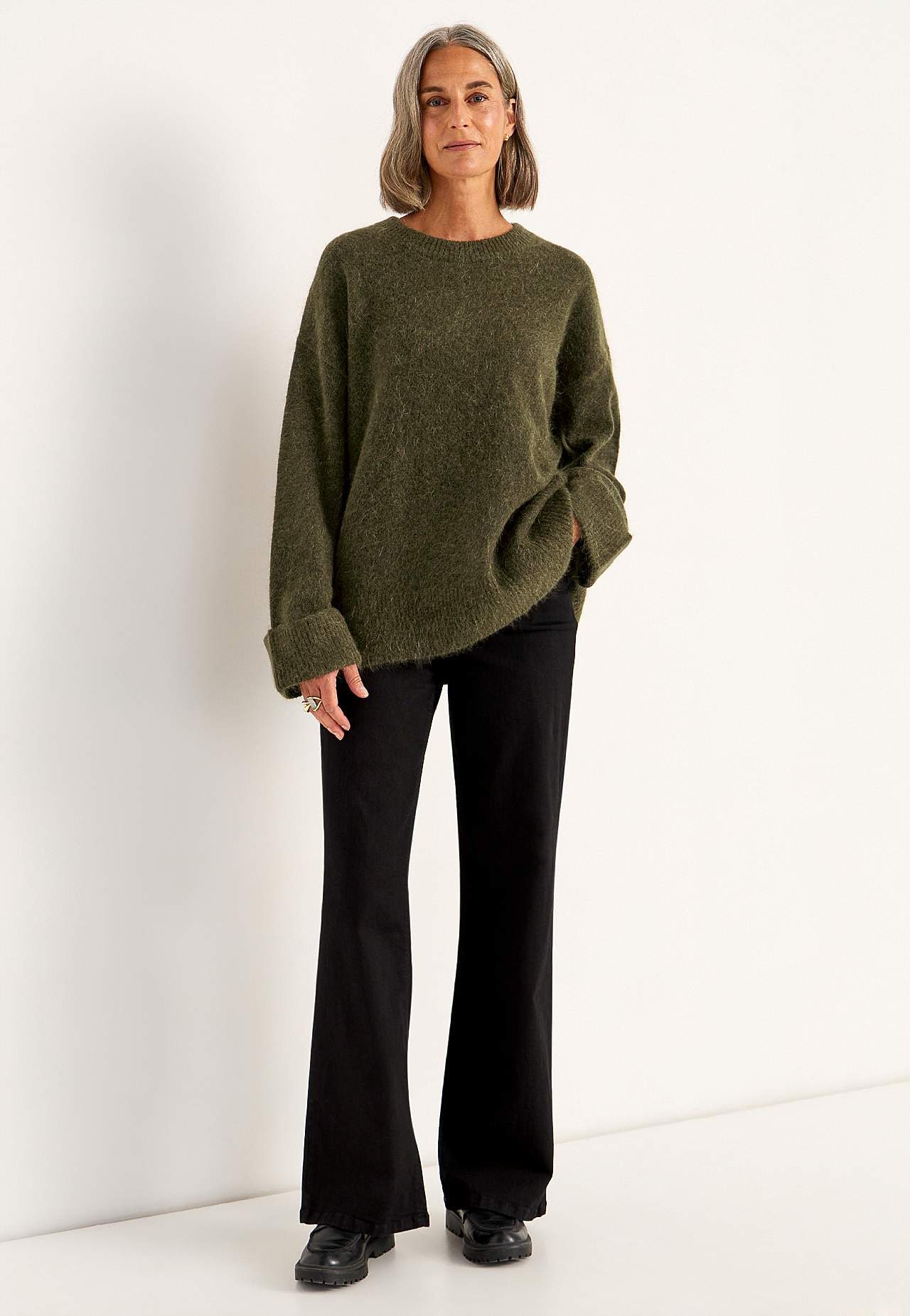 Genser Premium i mohair- og ullblanding