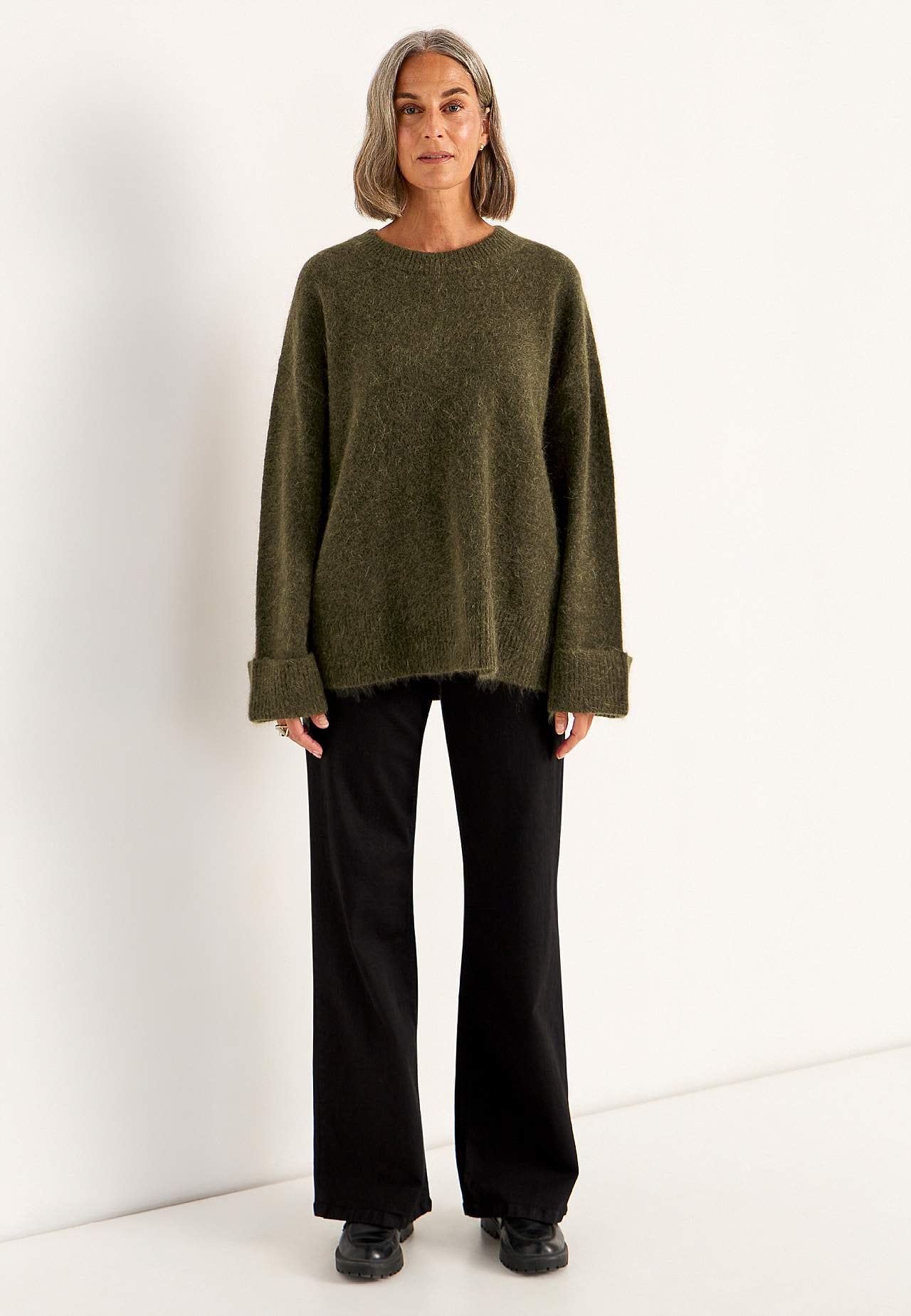 Genser Premium i mohair- og ullblanding