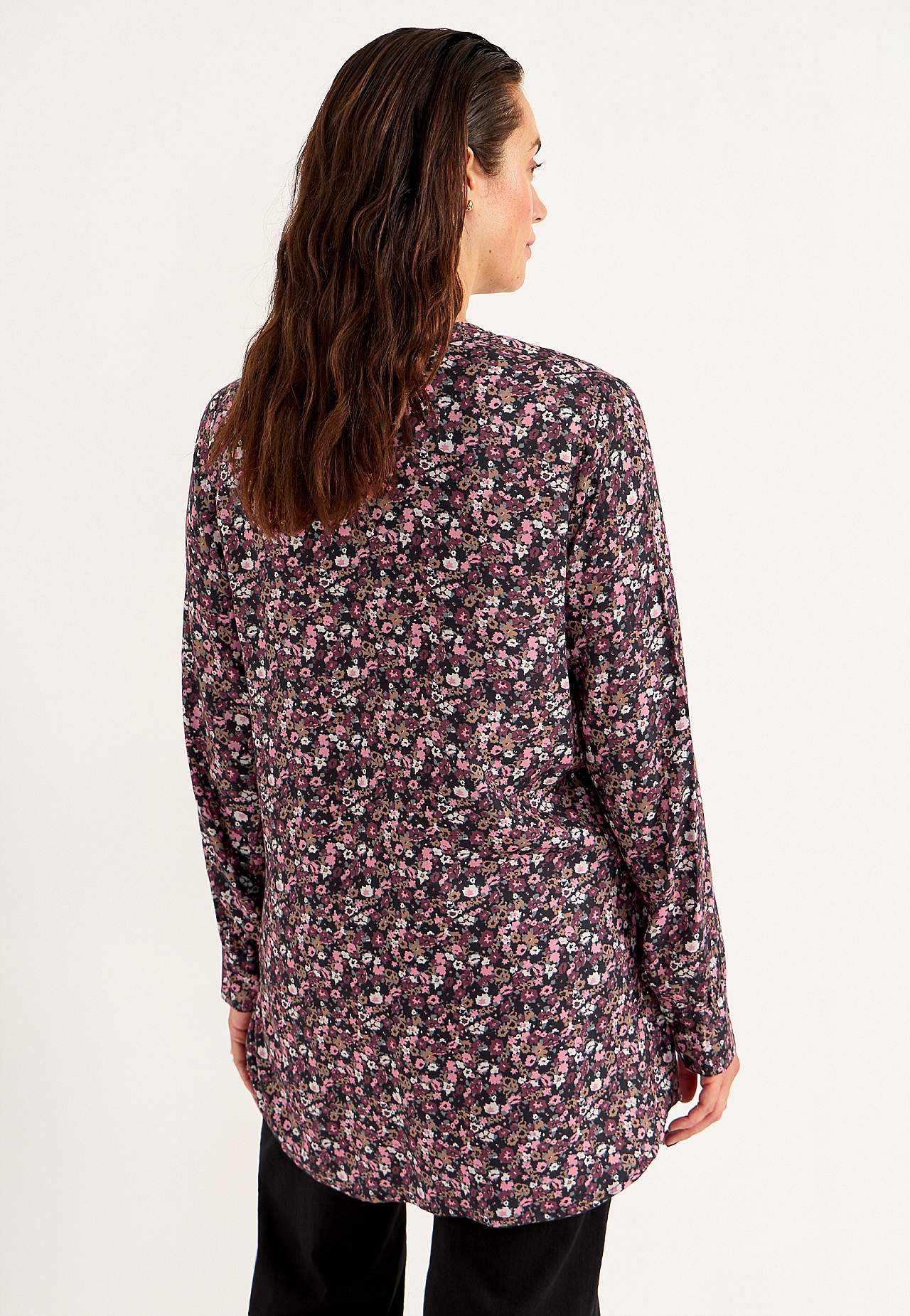 Vevet tunika med knapper