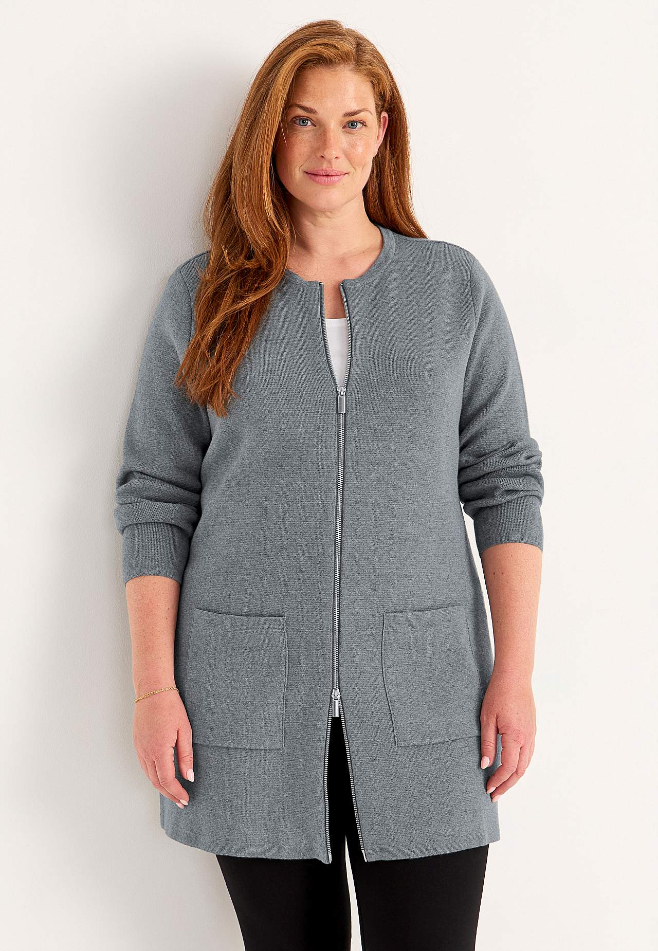 Cardigan med glidelås