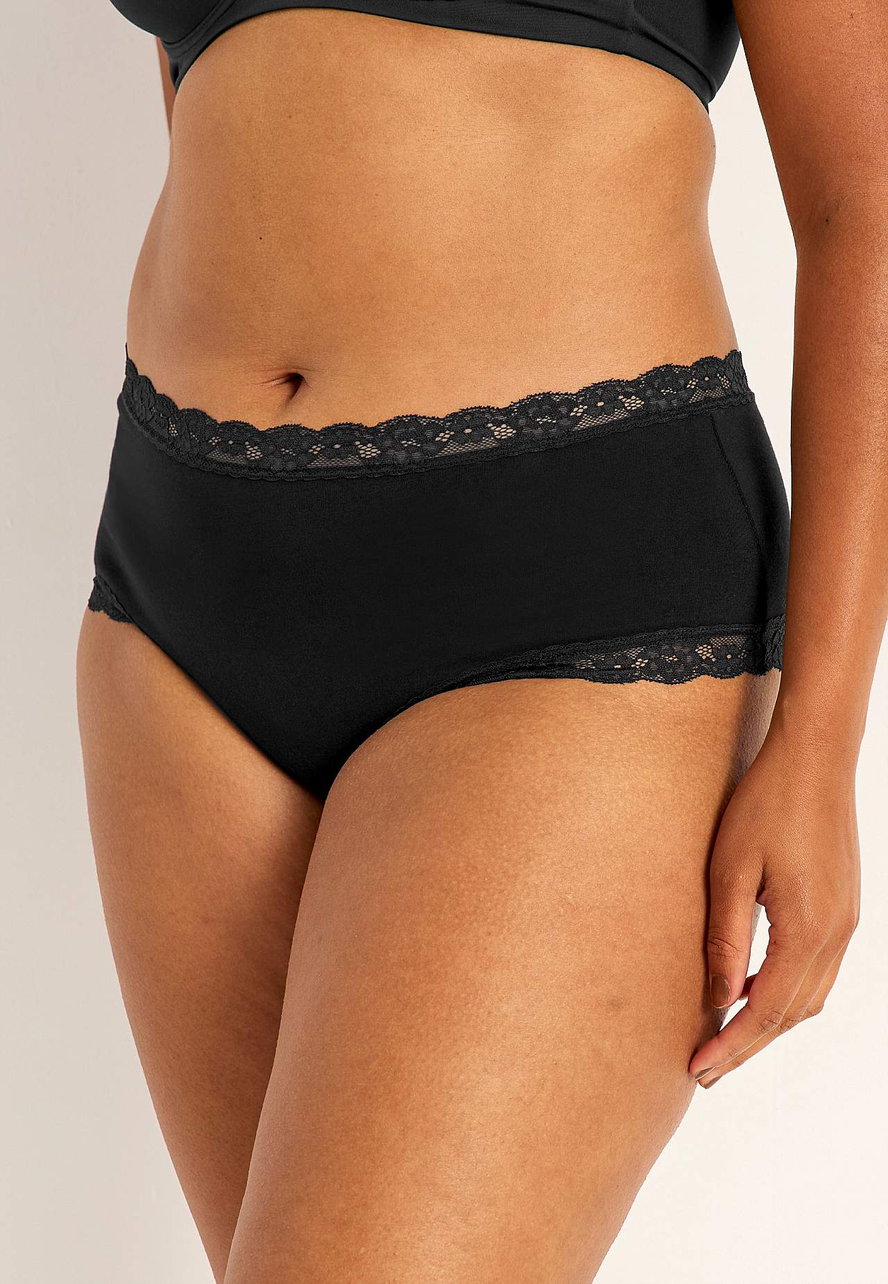 Bomullstruse med blondekant 3-pakning 3-pack