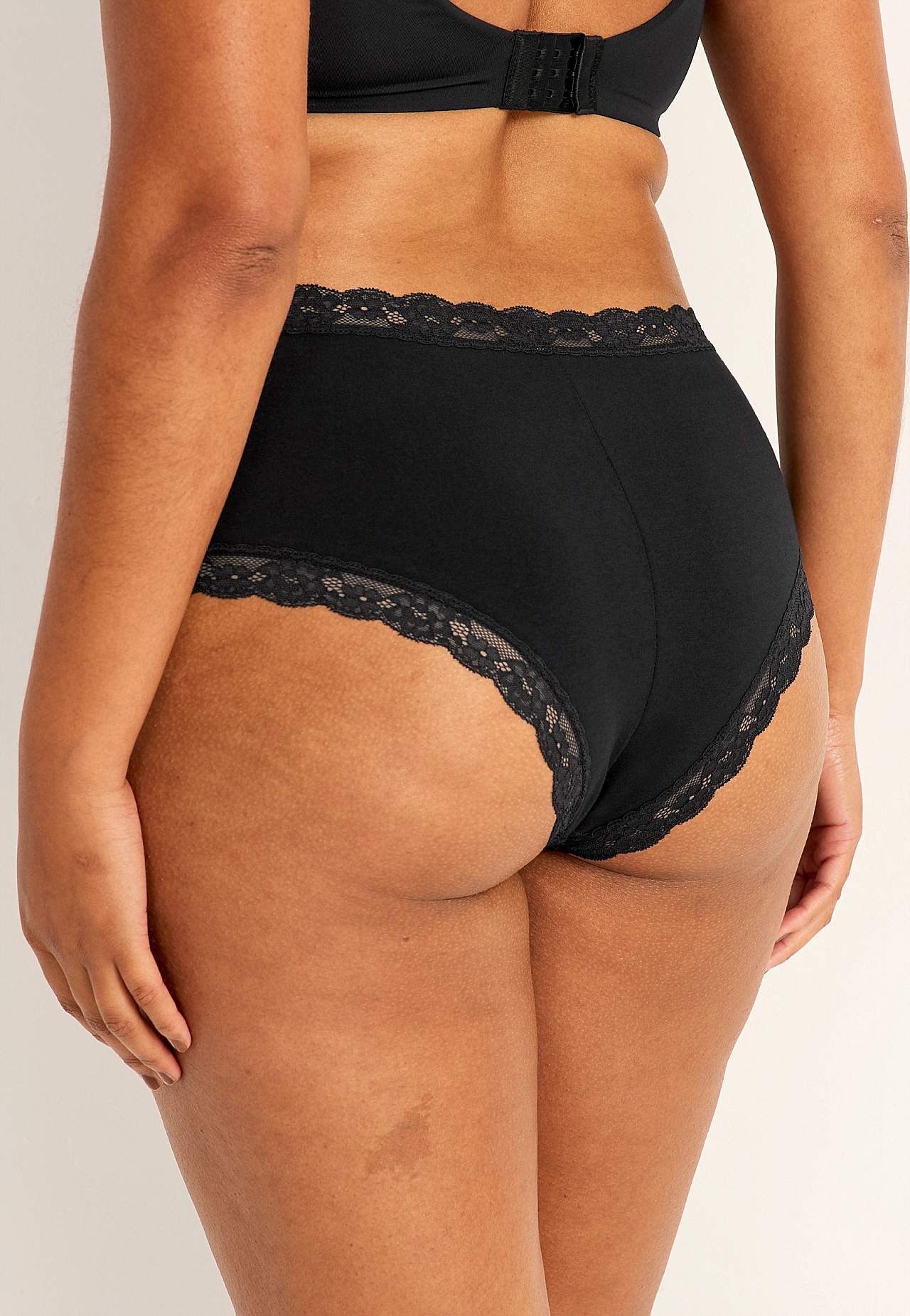 Bomullstruse med blondekant 3-pakning 3-pack