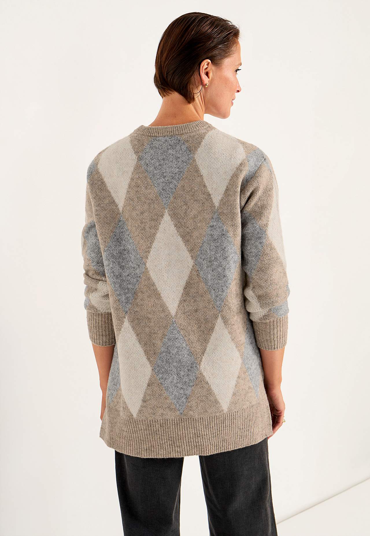 Strikket tunika med splitt