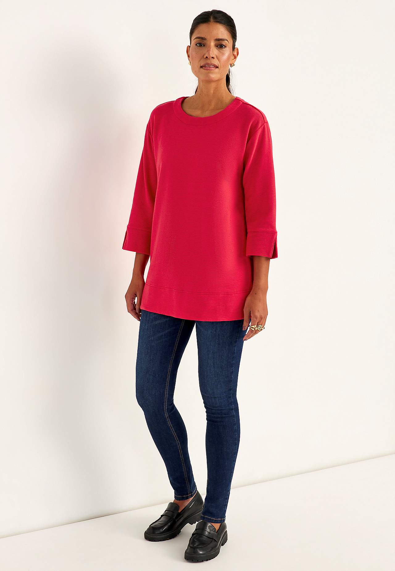 Jerseytunika med splitt