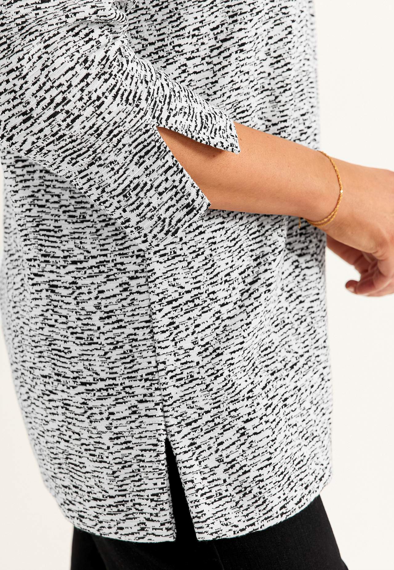 Jerseytunika med splitt