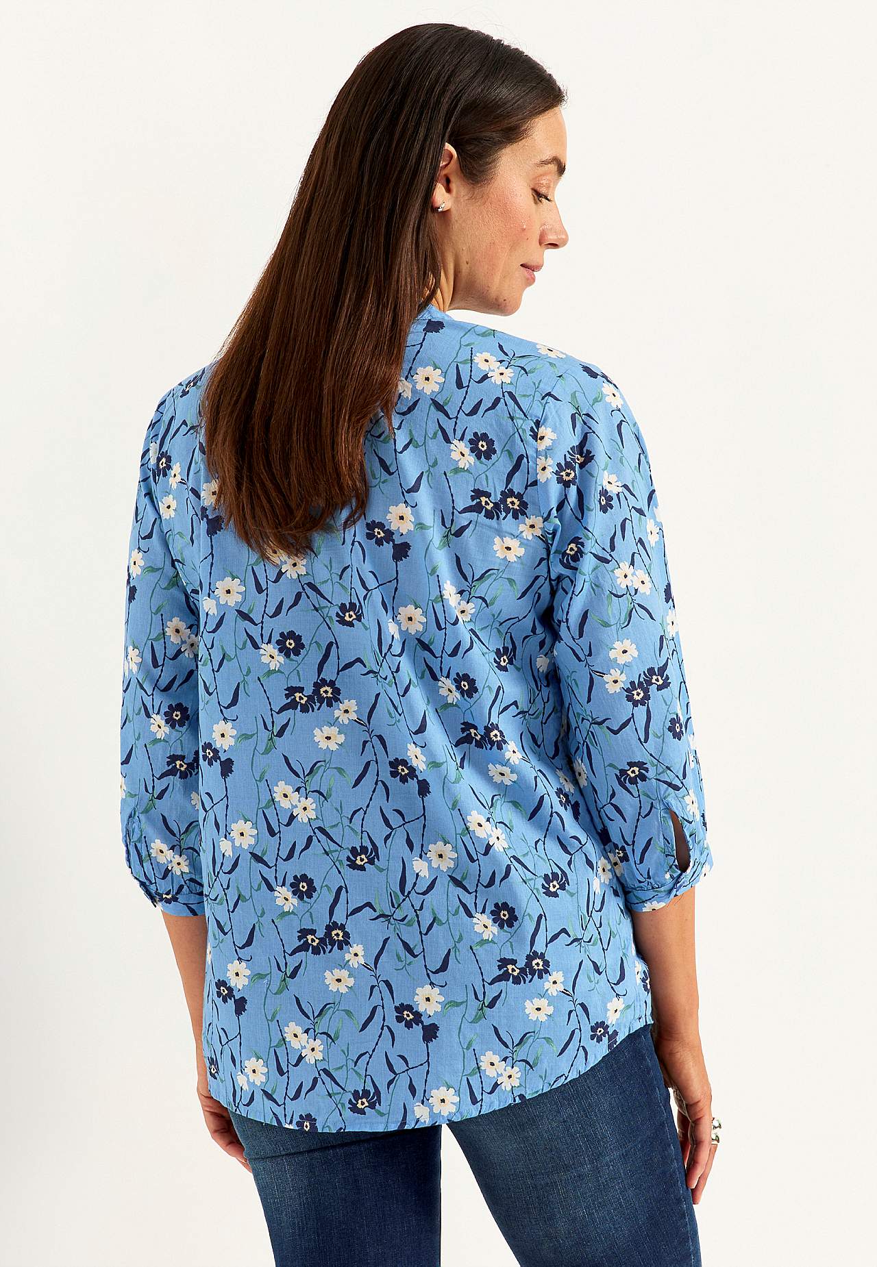 Vevet tunika med et blomstermønster