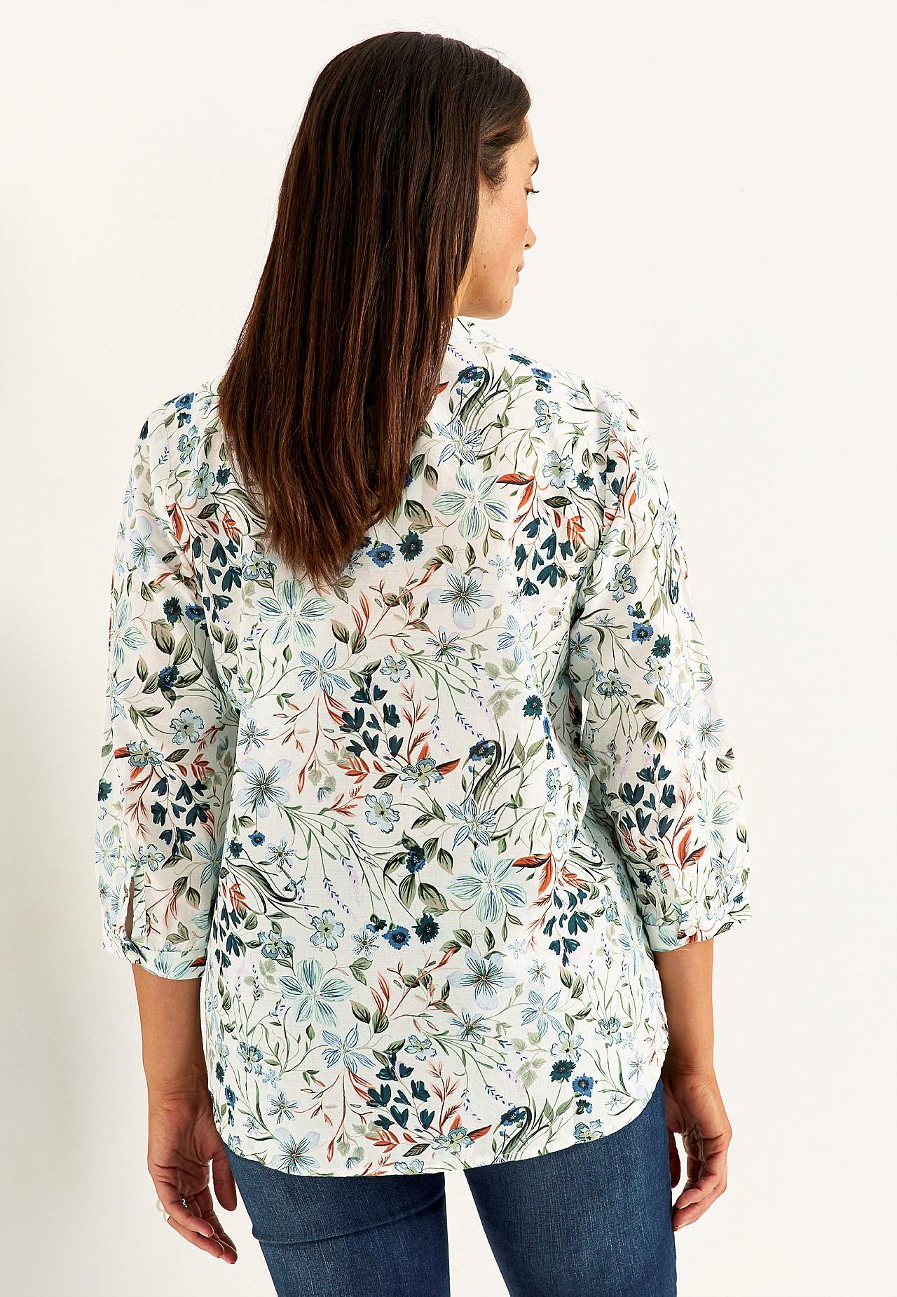 Vevet tunika med et blomstermønster