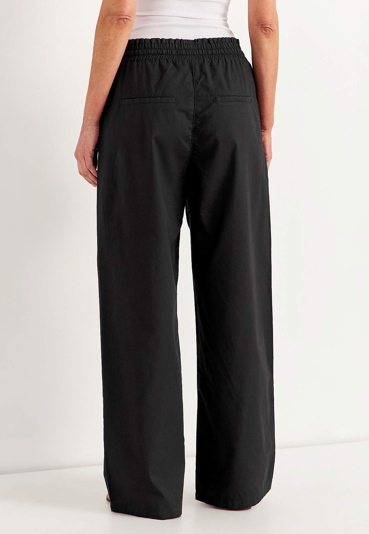 Bukse i vasket bomull