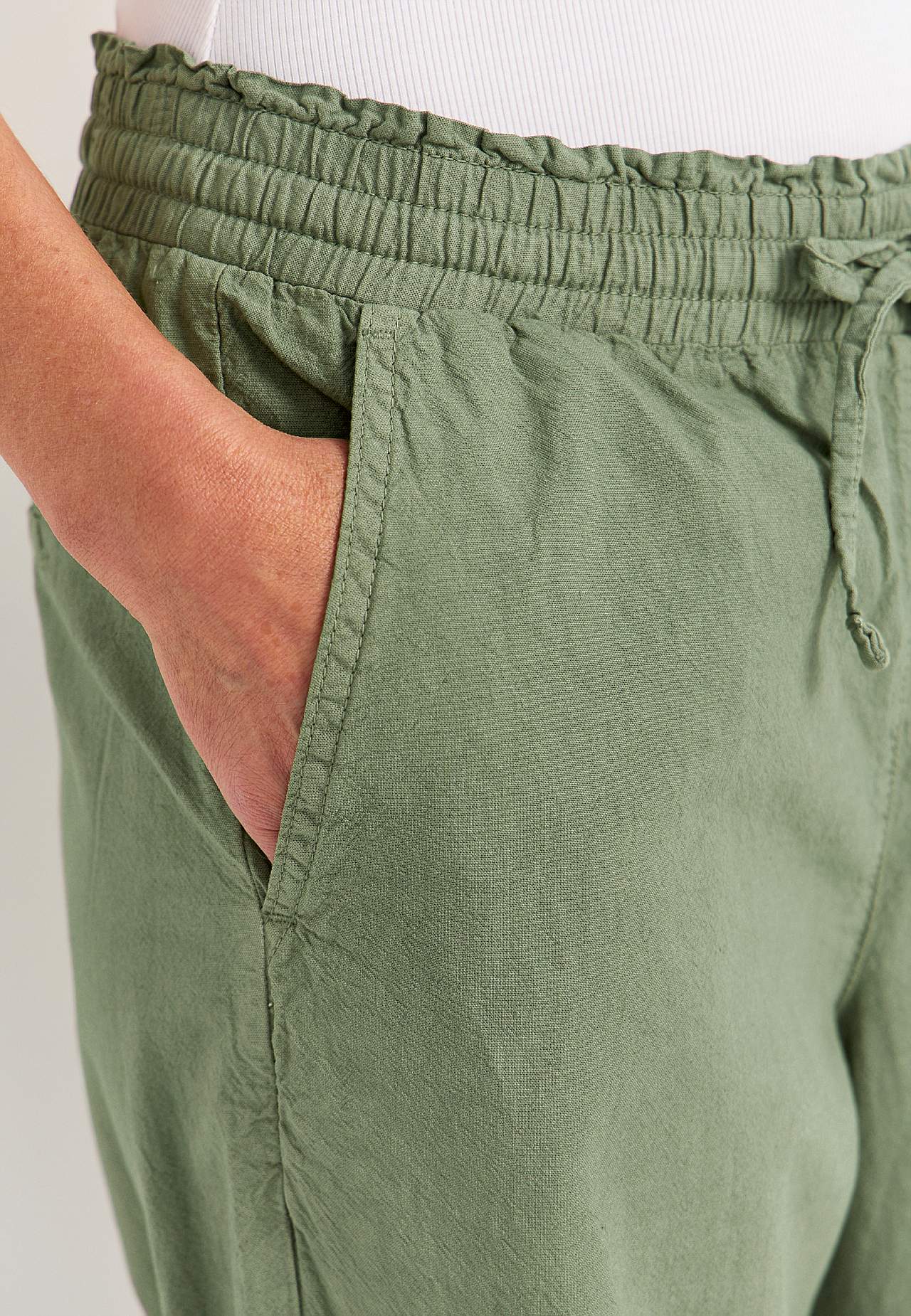 Bukse i vasket bomull