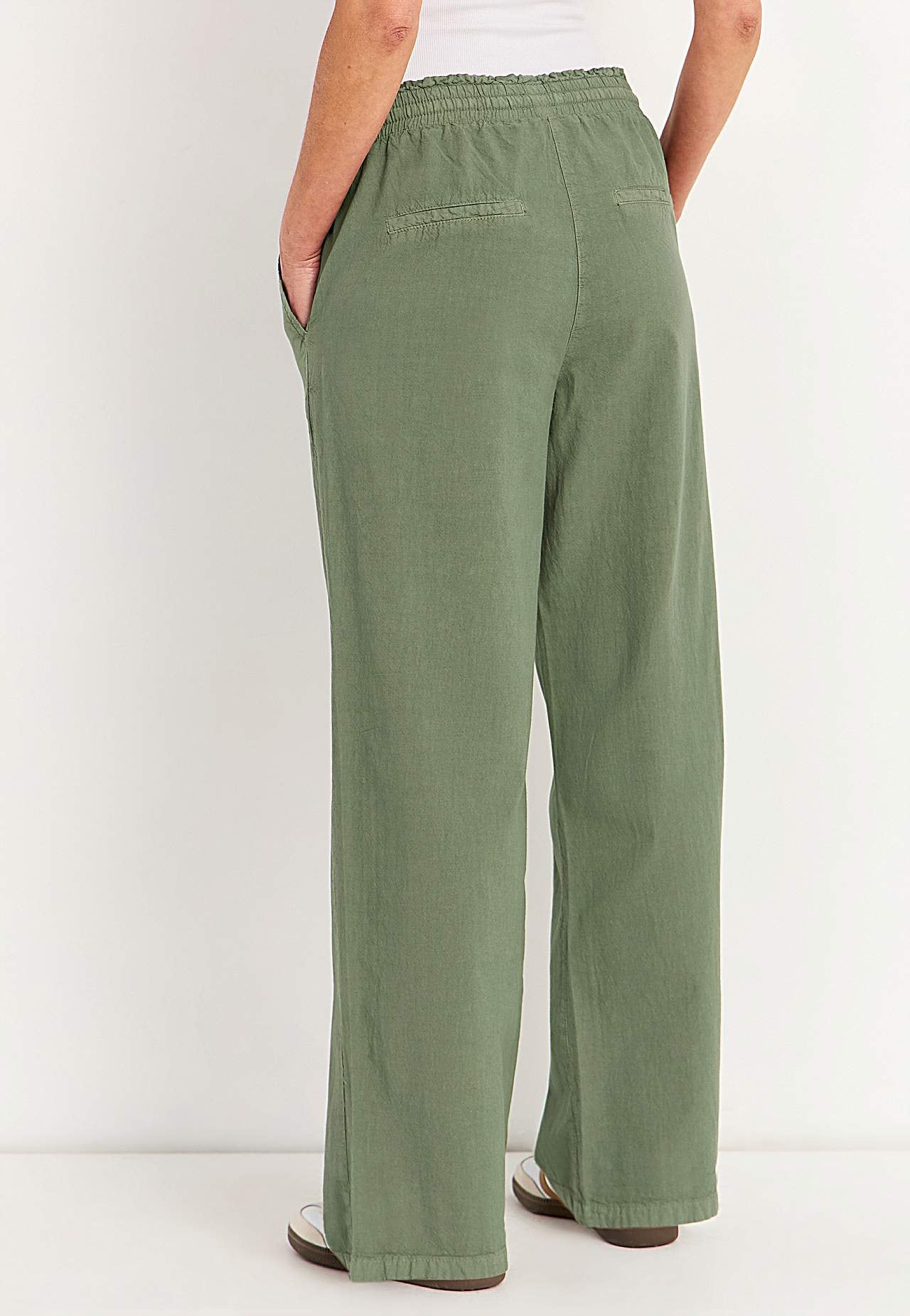 Bukse i vasket bomull