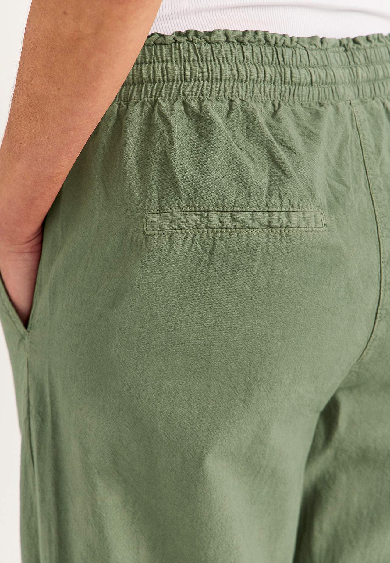 Bukse i vasket bomull