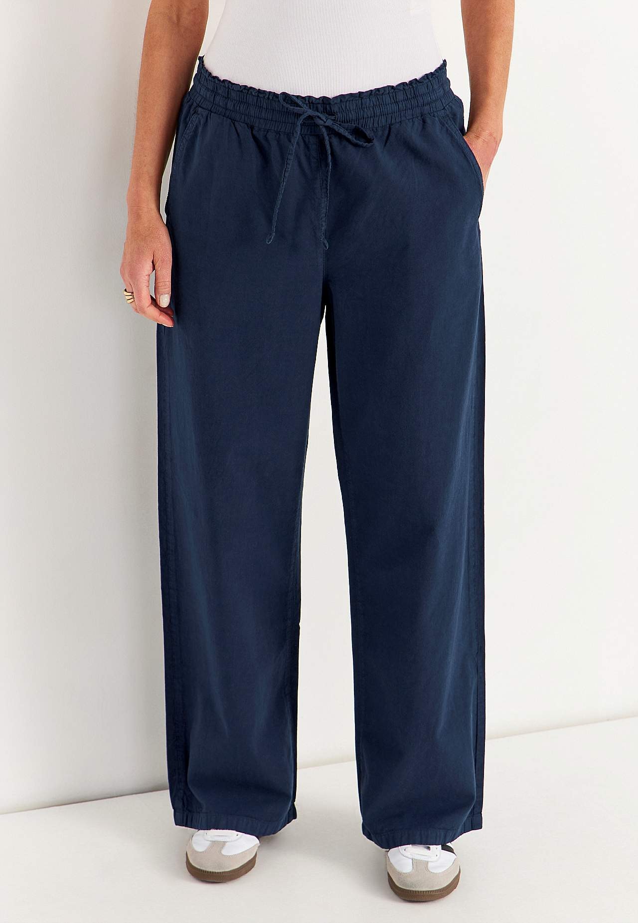 Bukse i vasket bomull