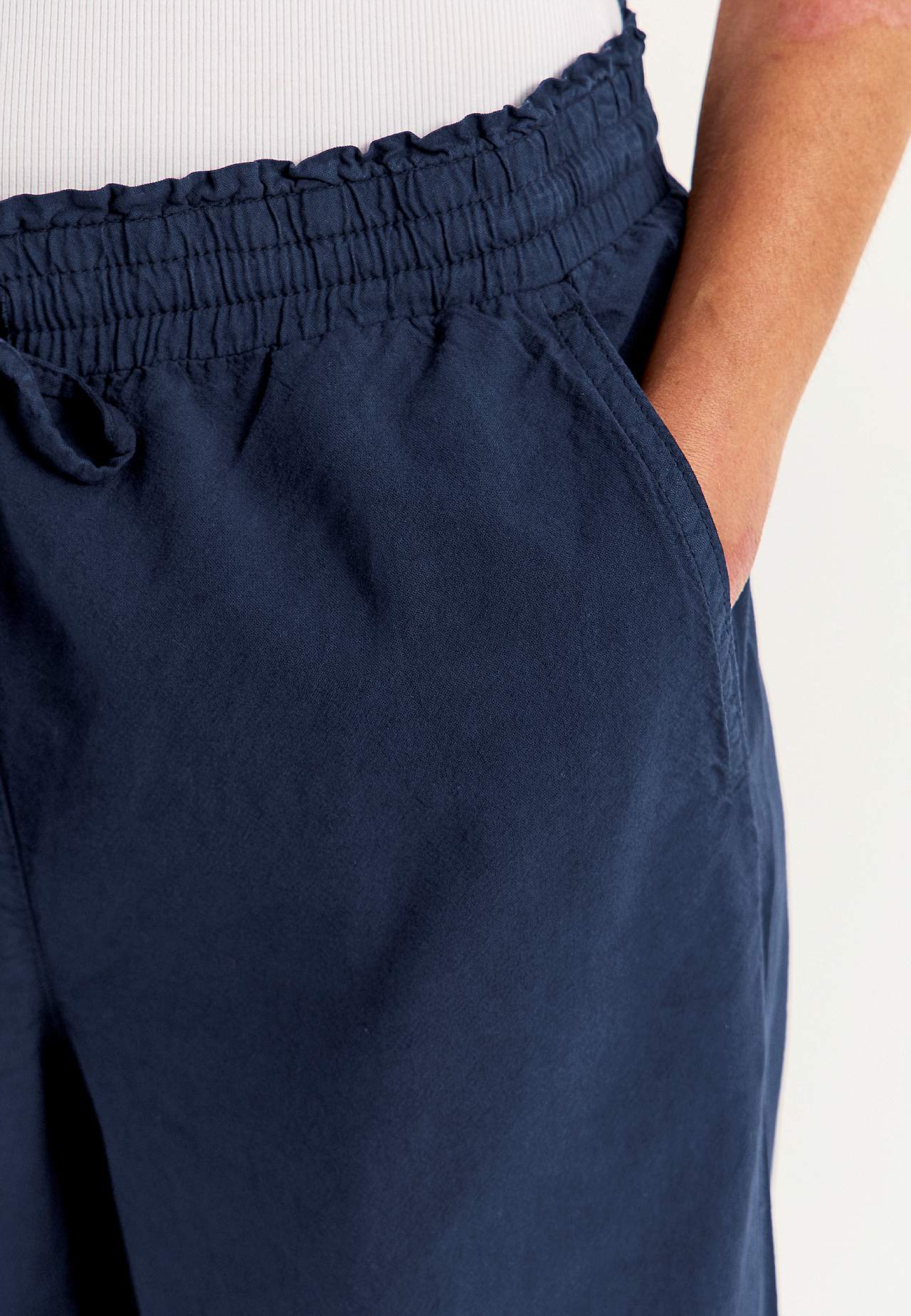 Bukse i vasket bomull