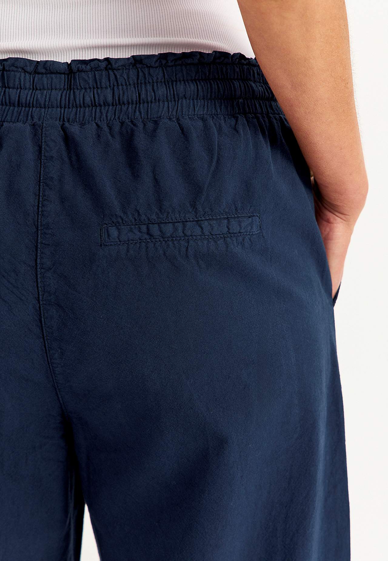 Bukse i vasket bomull