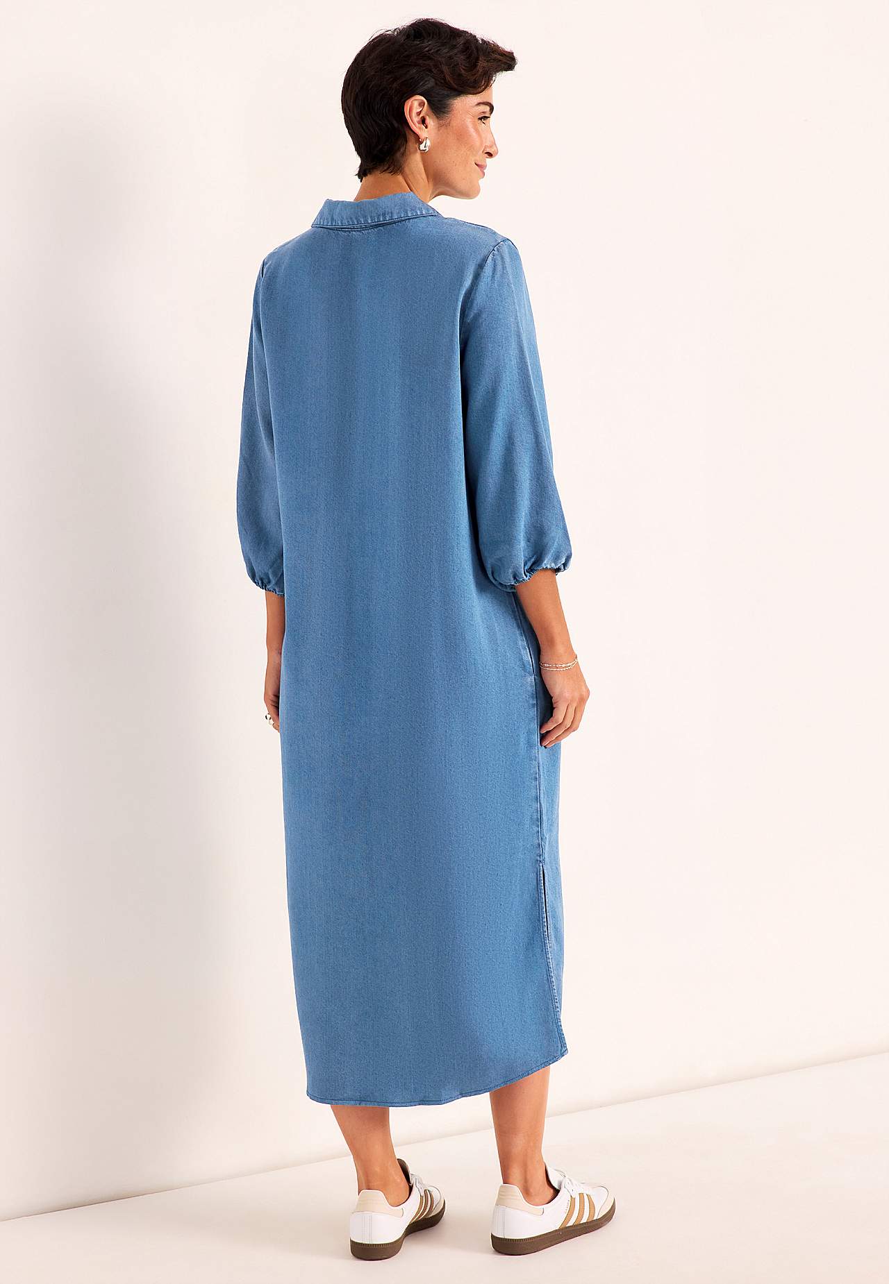 Ultramyk Premium denimkjole med krage