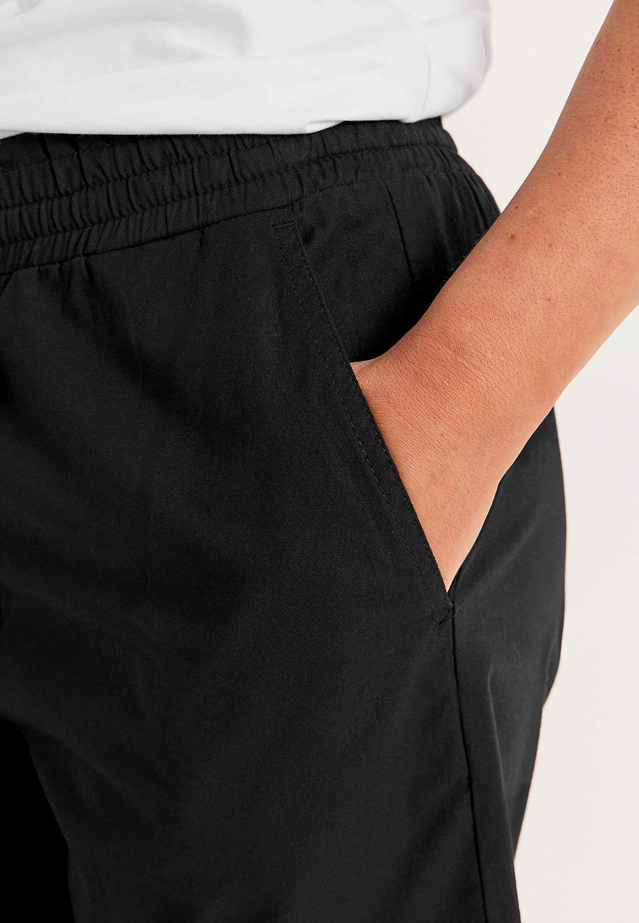 Shorts i vasket bomull