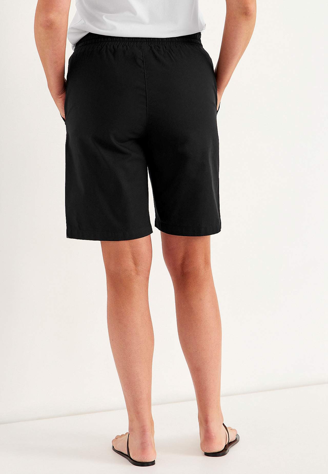 Shorts i vasket bomull