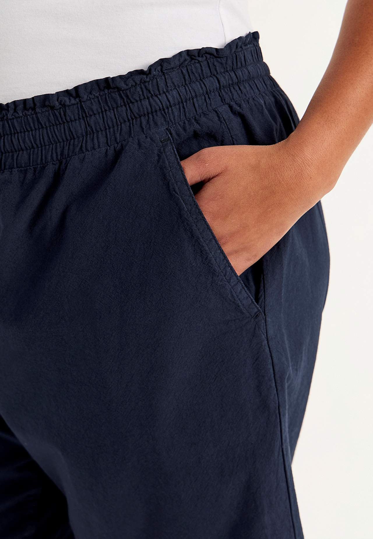 Shorts i vasket bomull