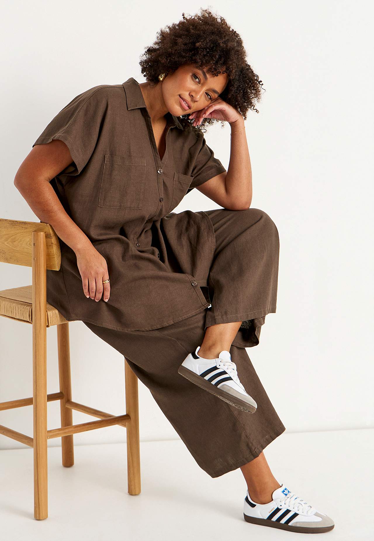 Tunika i lin med lommer