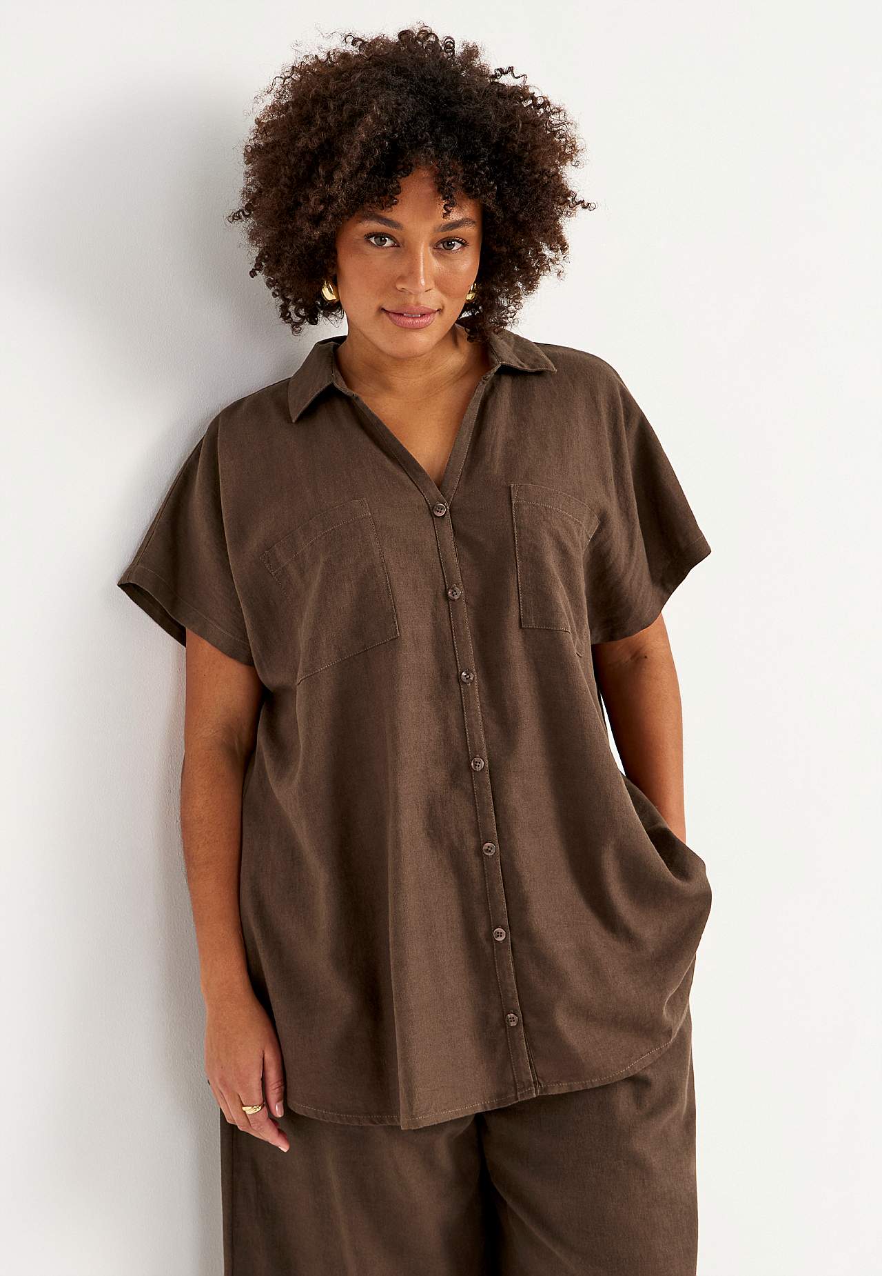 Tunika i lin med lommer