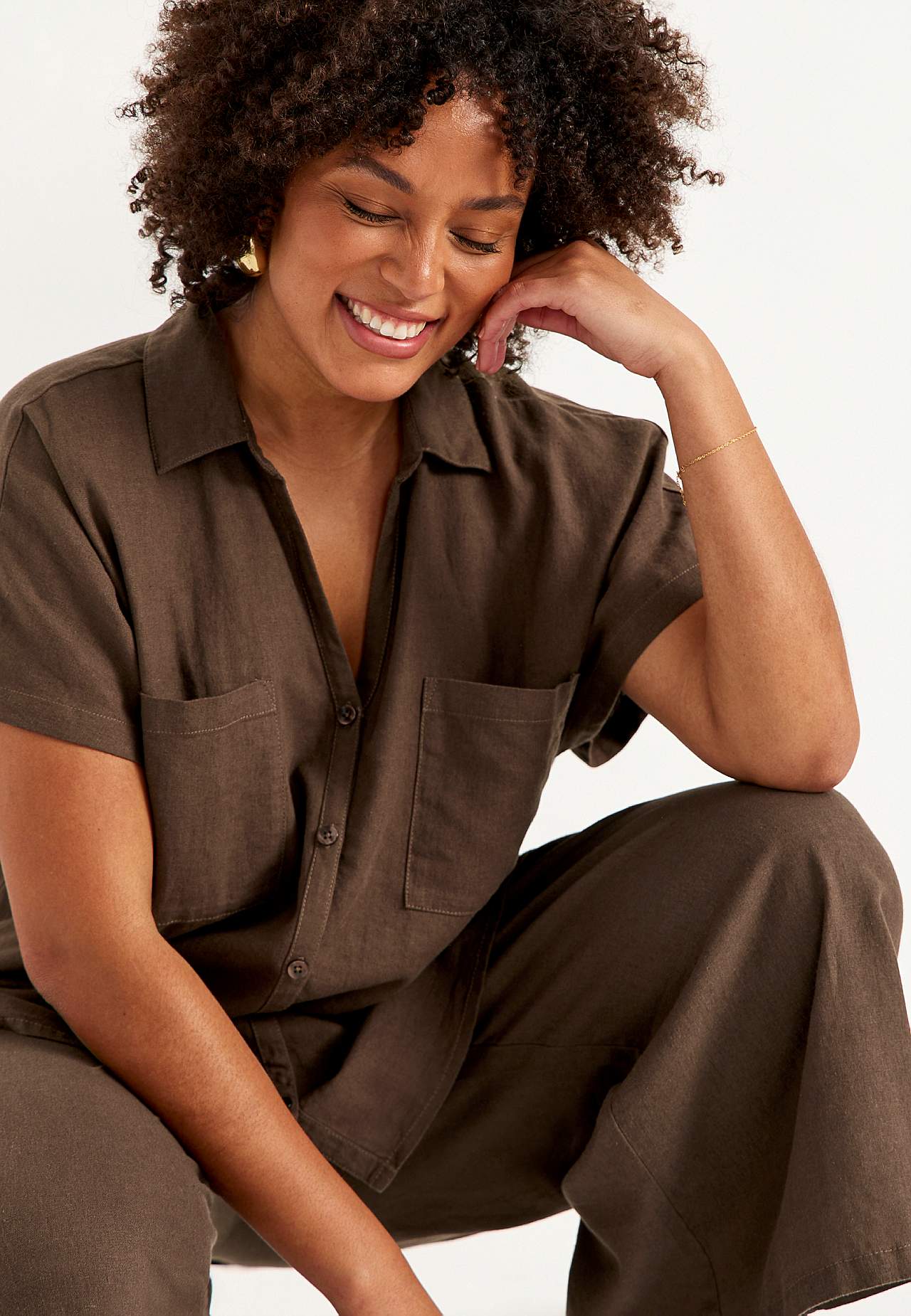 Tunika i lin med lommer