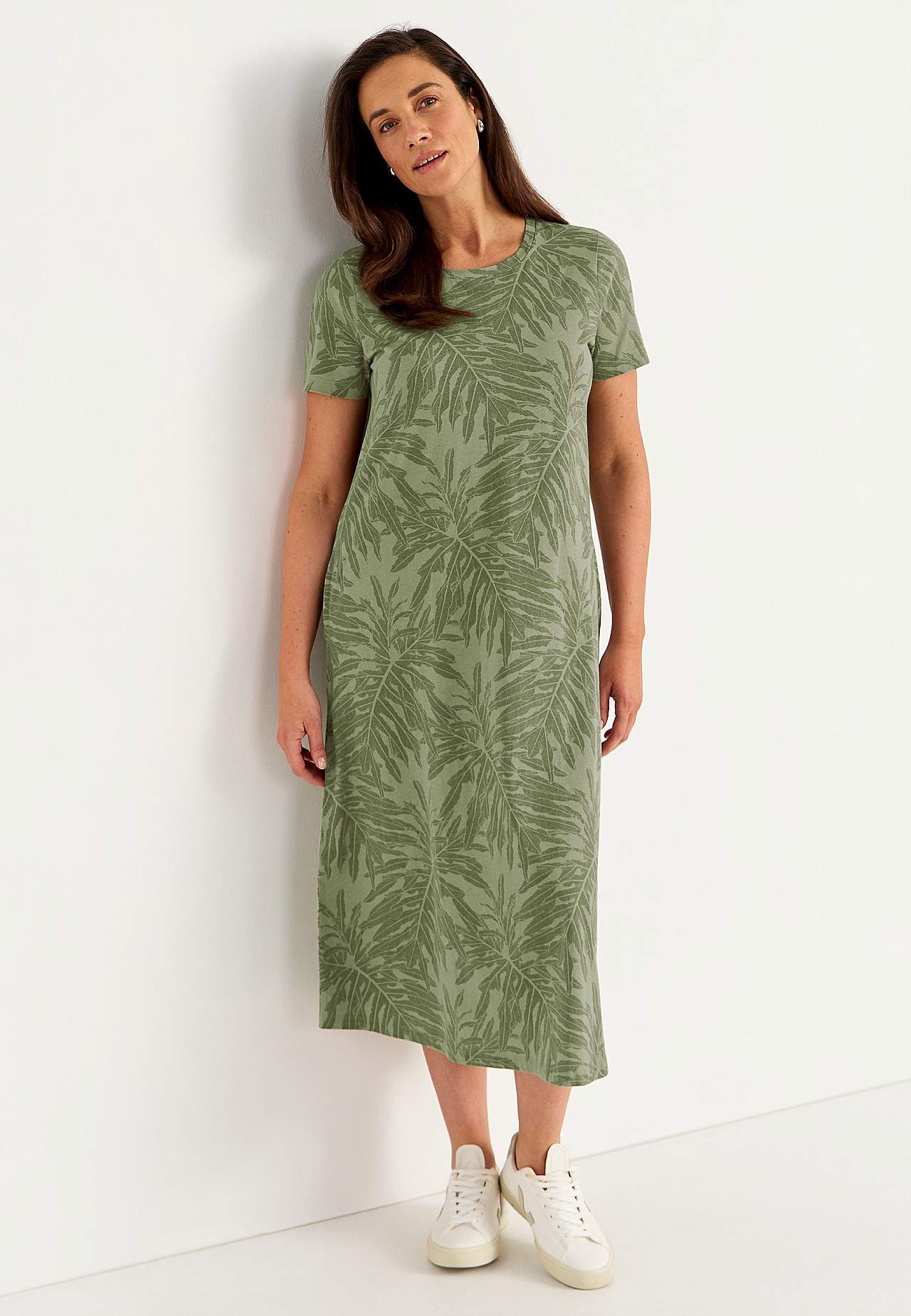 Kjole i organisk bomull med lommer