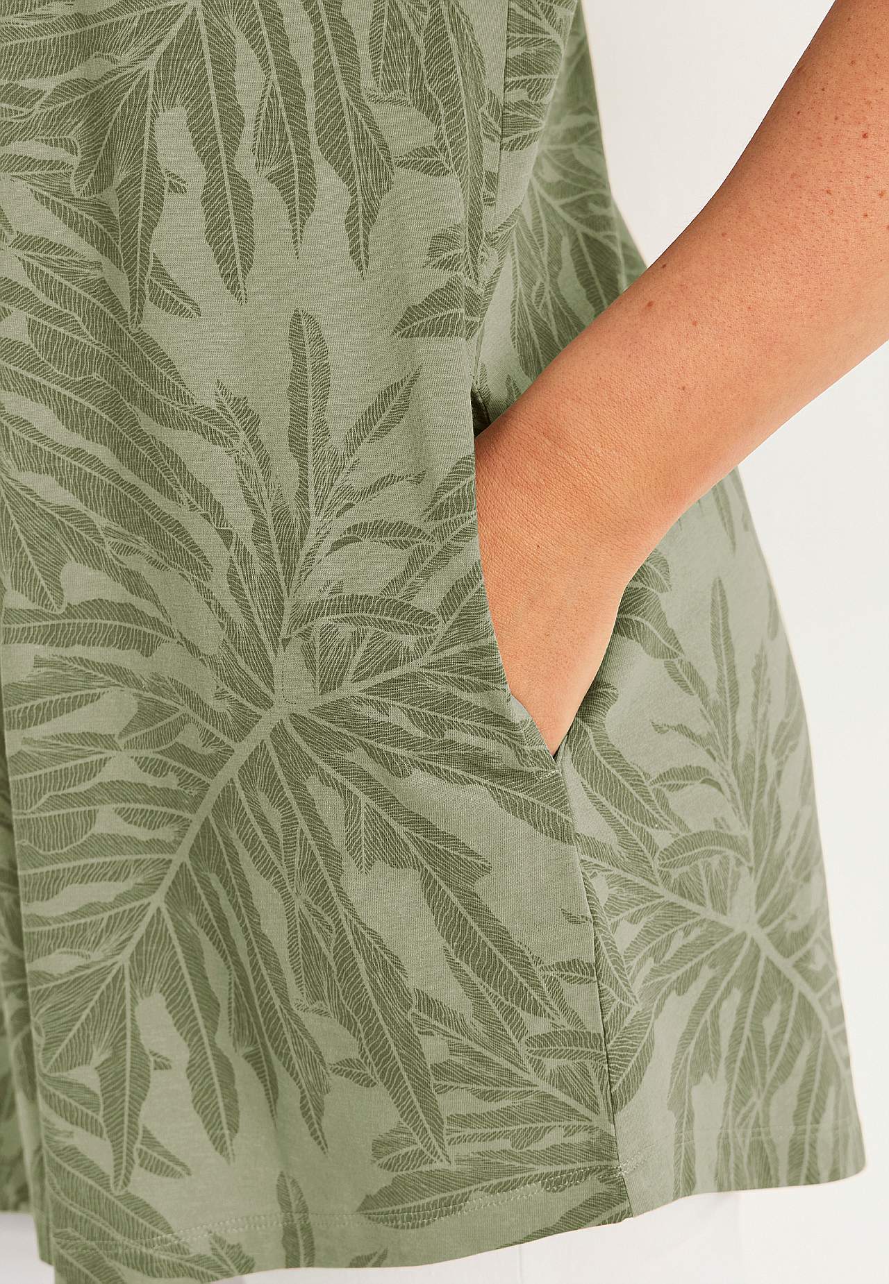 Tunikatopp i organisk bomull med lommer