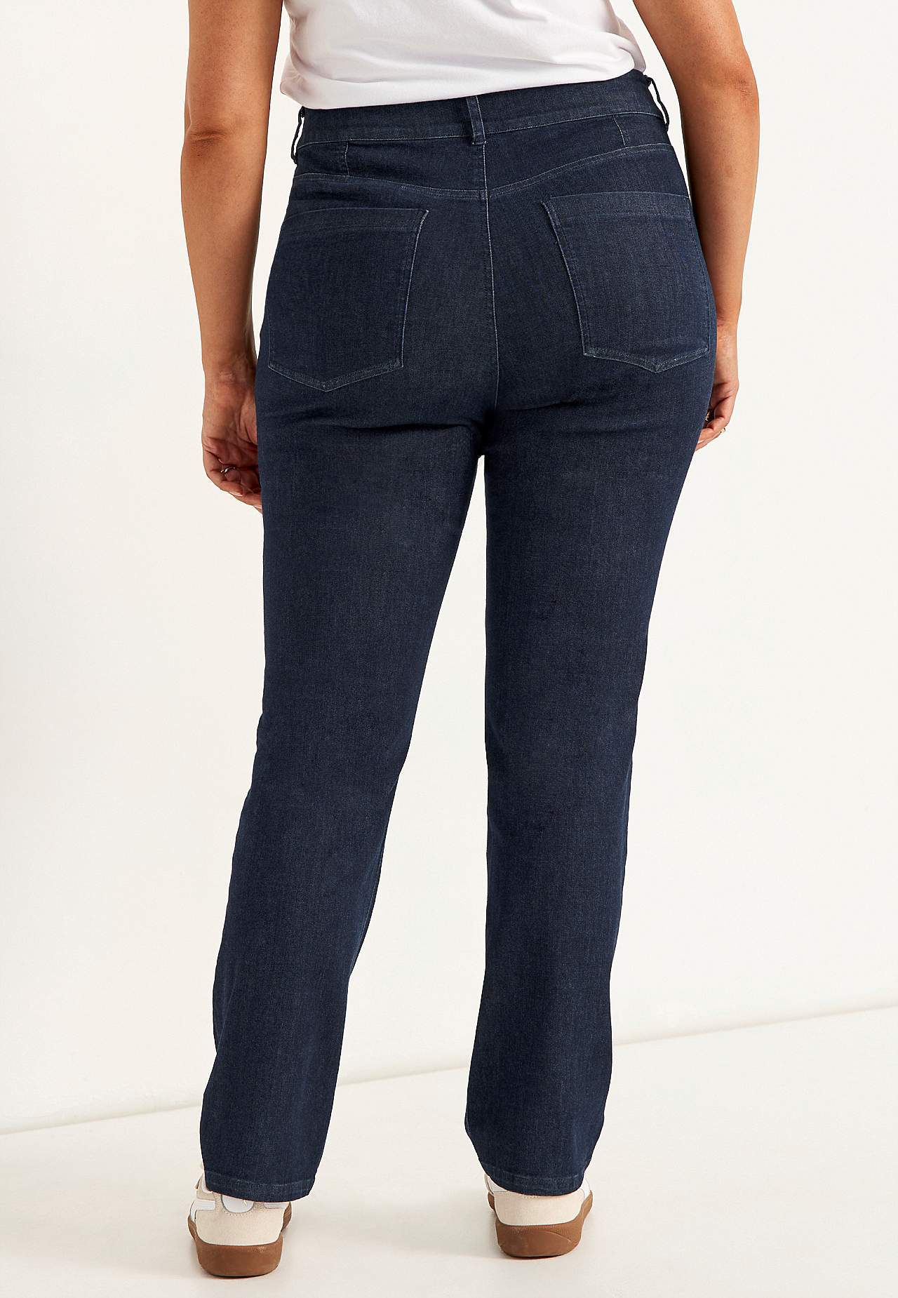 Rette jeans i superstretch denim - to lengder
