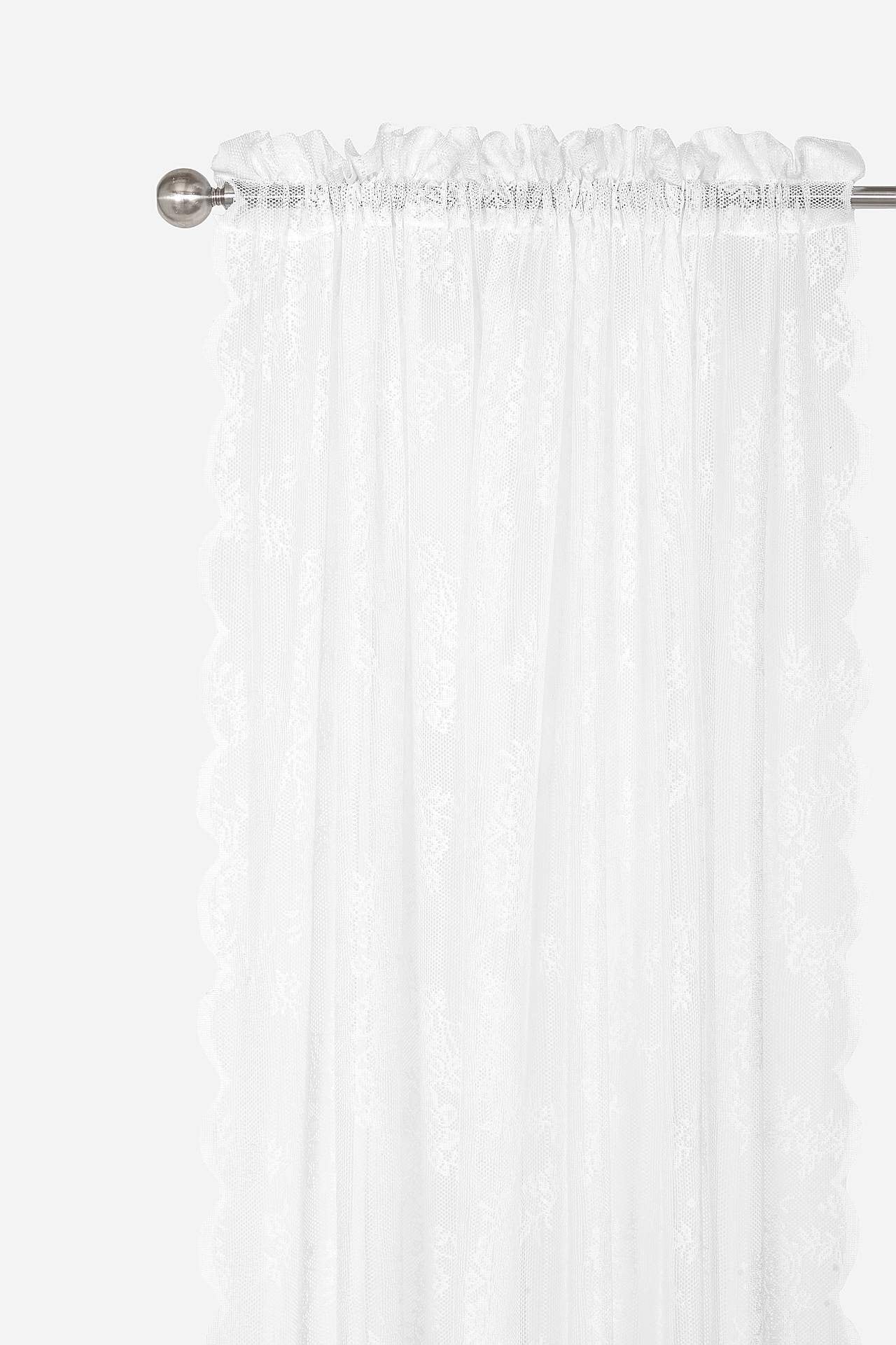 Mønstret blondegardin Rosalyn 2-pack