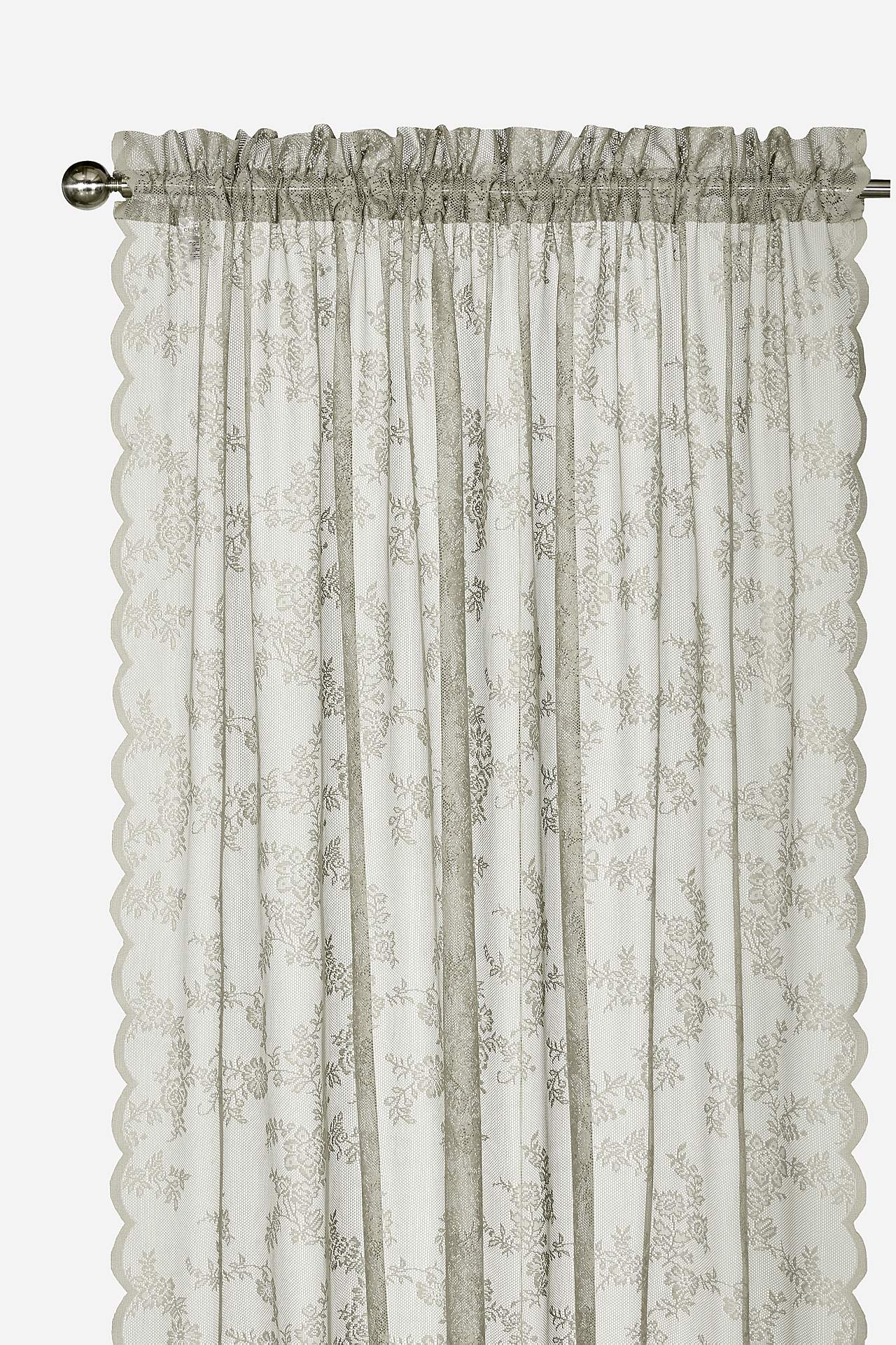 Mønstret blondegardin Rosalyn 2-pack