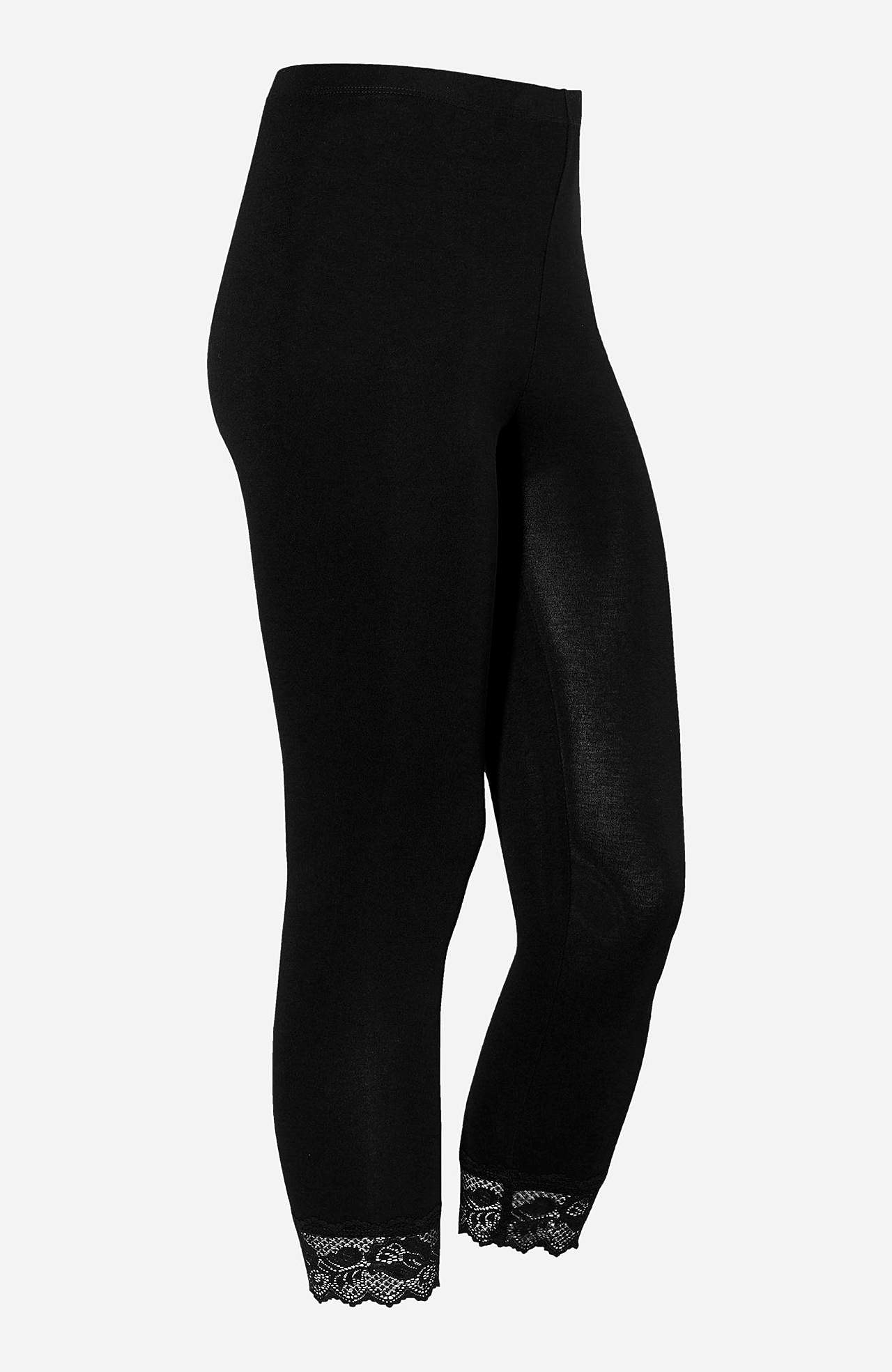 Caprileggings med blonder susanne
