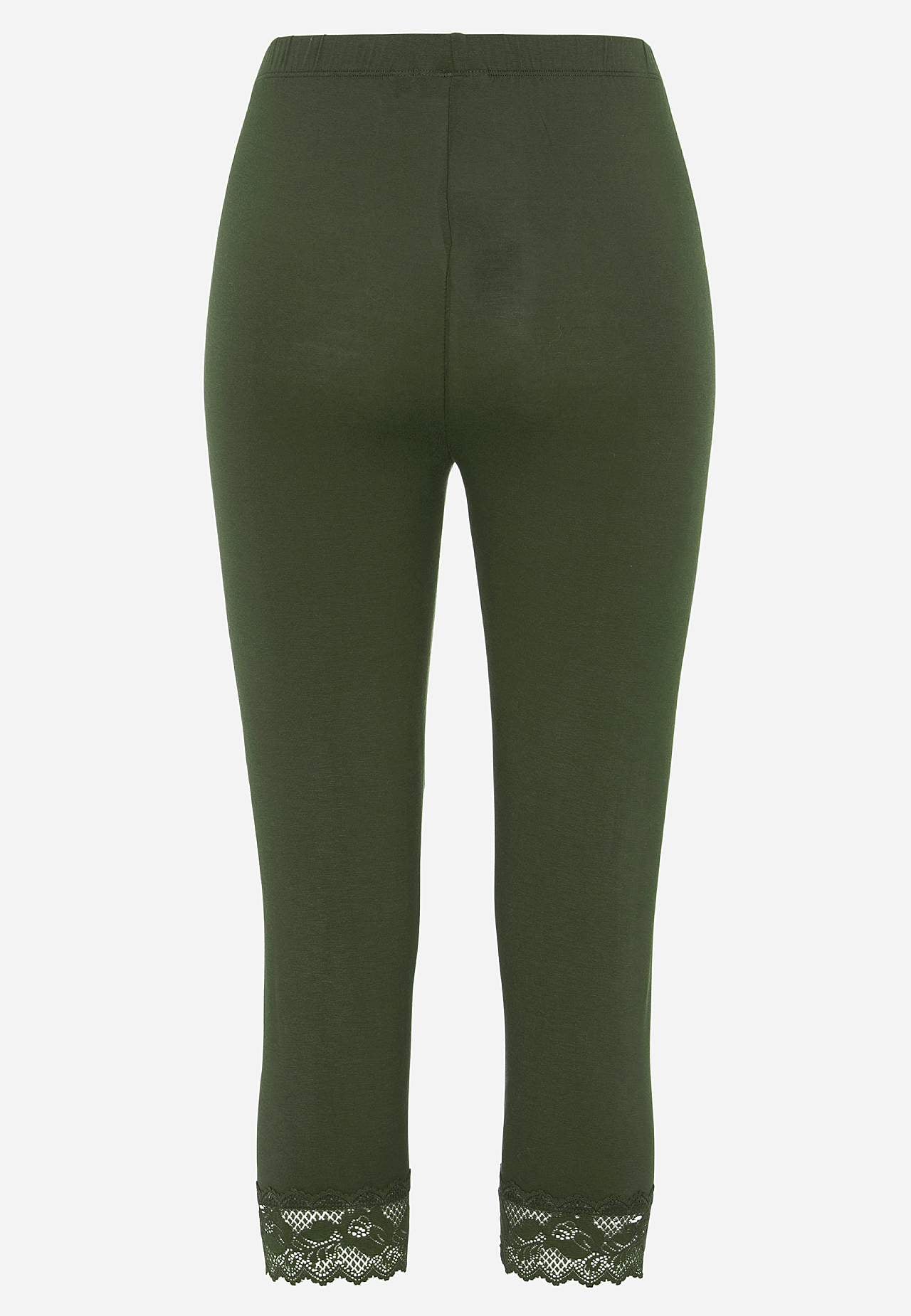 Caprileggings med blonder susanne