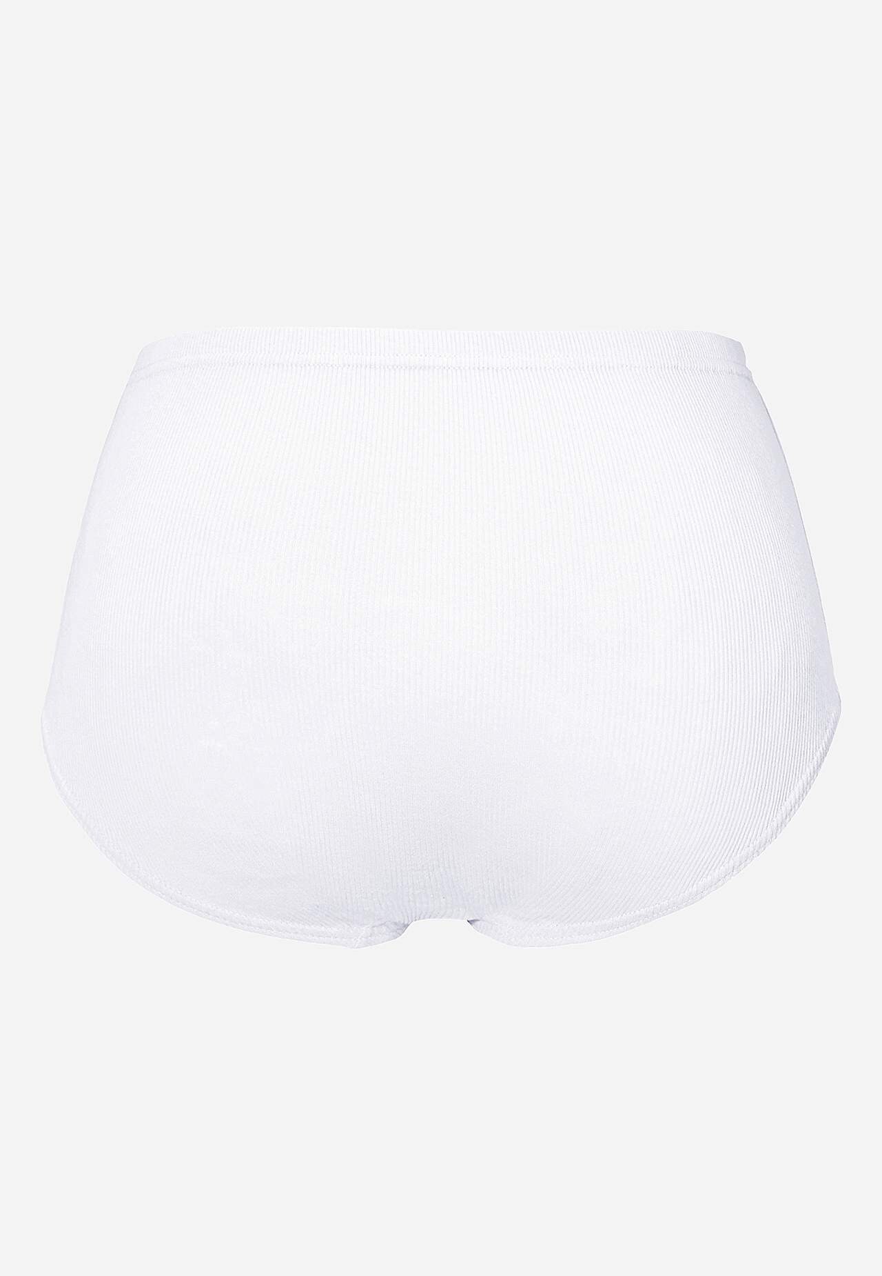 Ribbet dametruser i bomull Lisa 6-pack